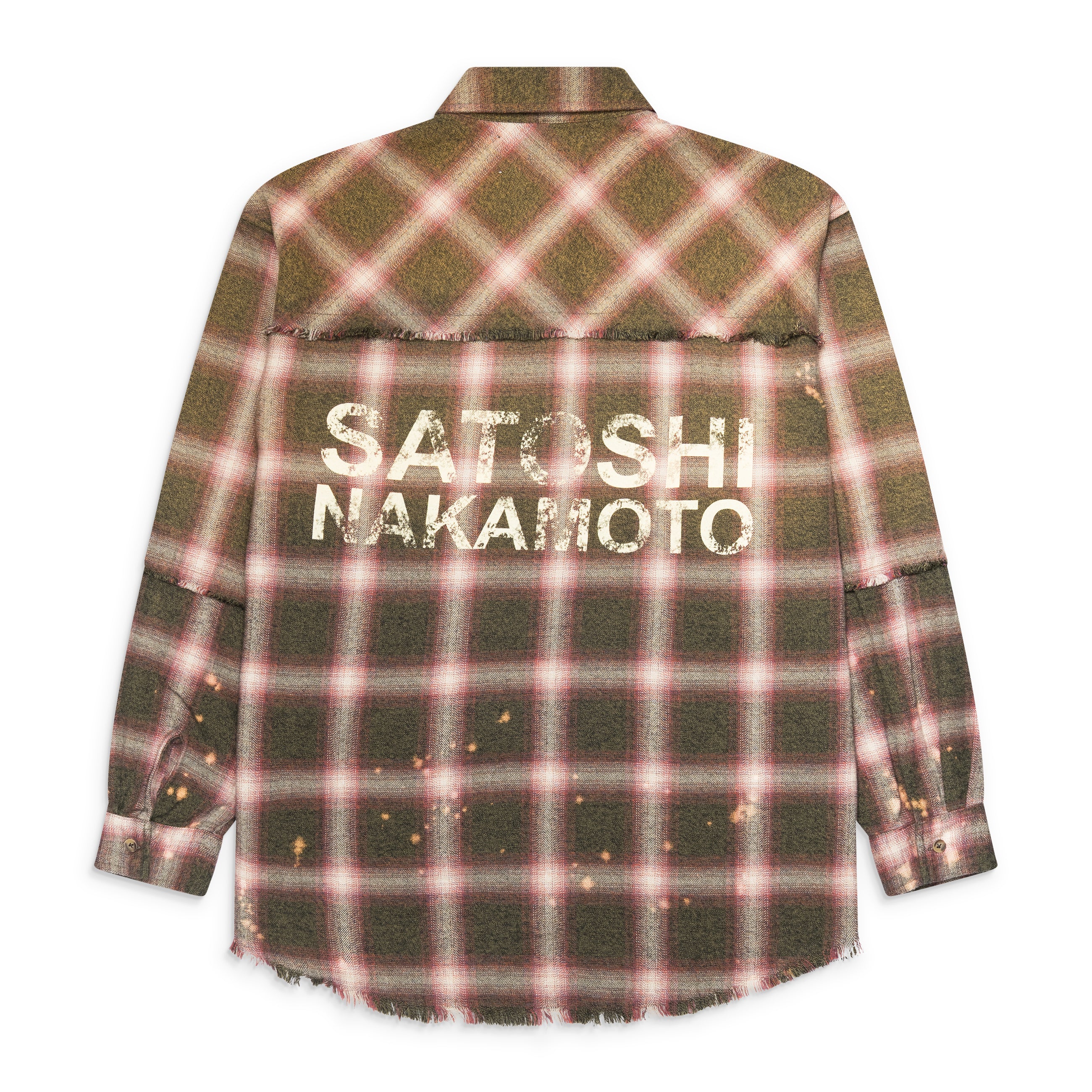 Satoshi Nakamoto Patchwork Flannel Red