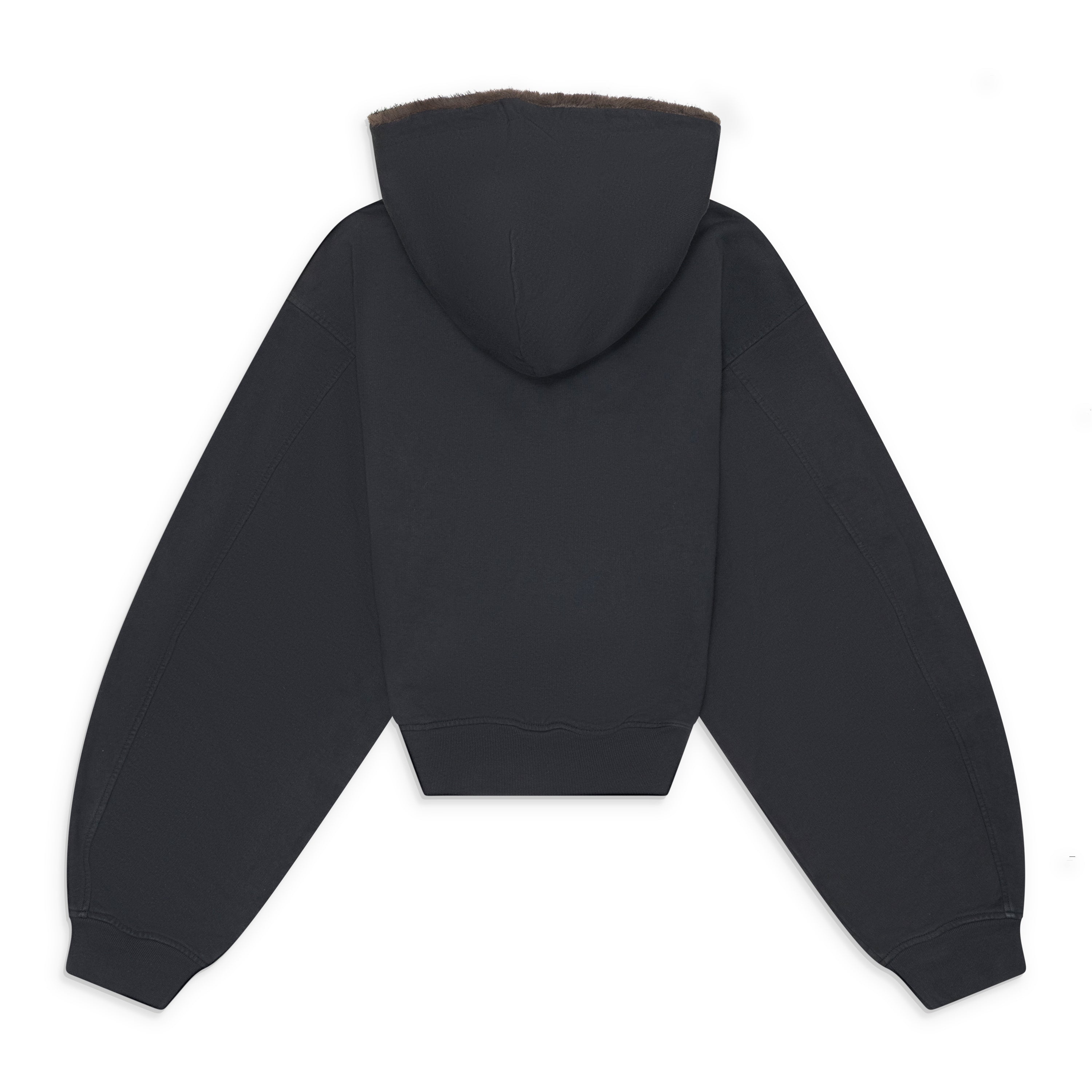 Alexander Wang Zip-Up Hoodie W/ Faux Fur Hood Black – ESSXNYC