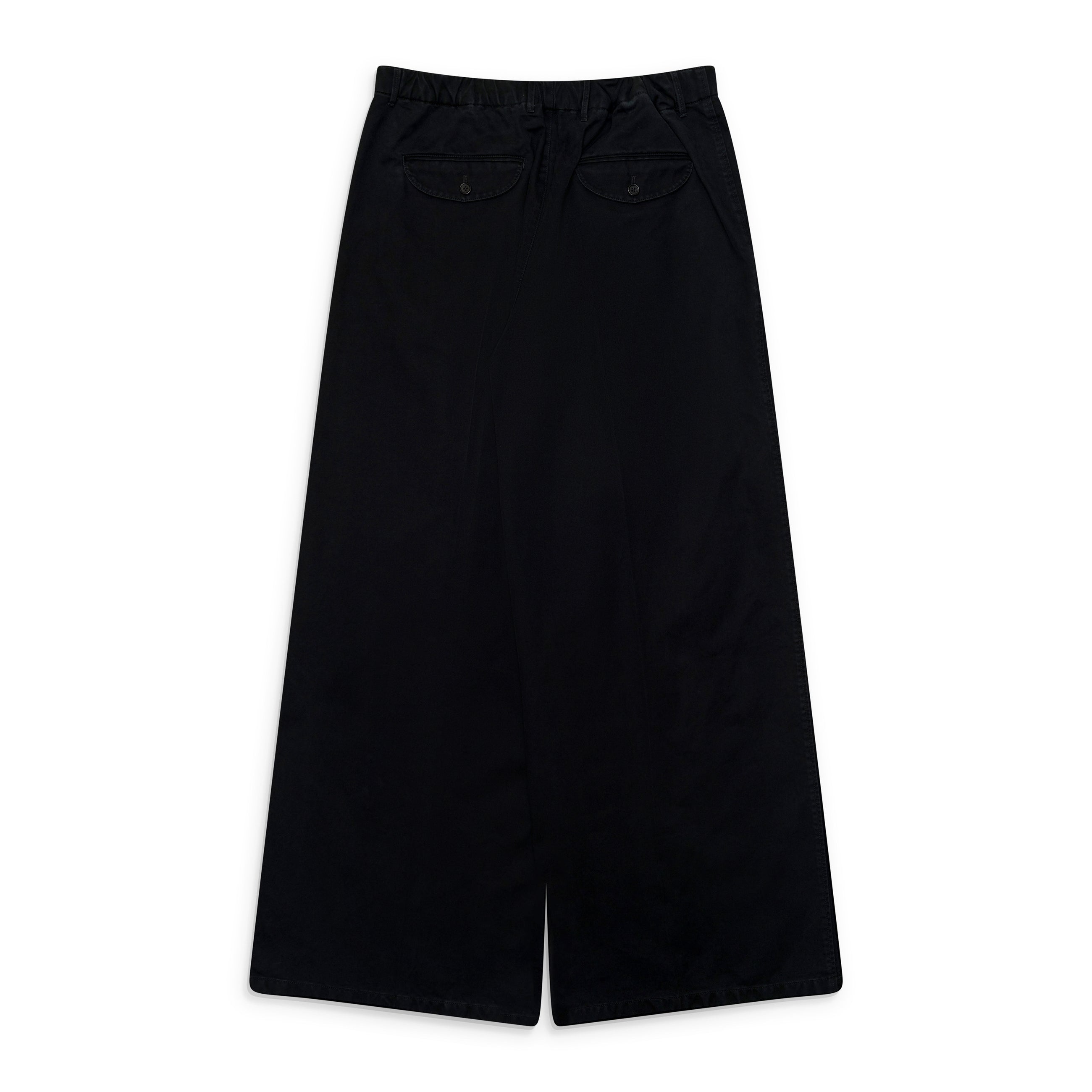 Jil Sander Cotton Drill Double Pleated Trousers Black