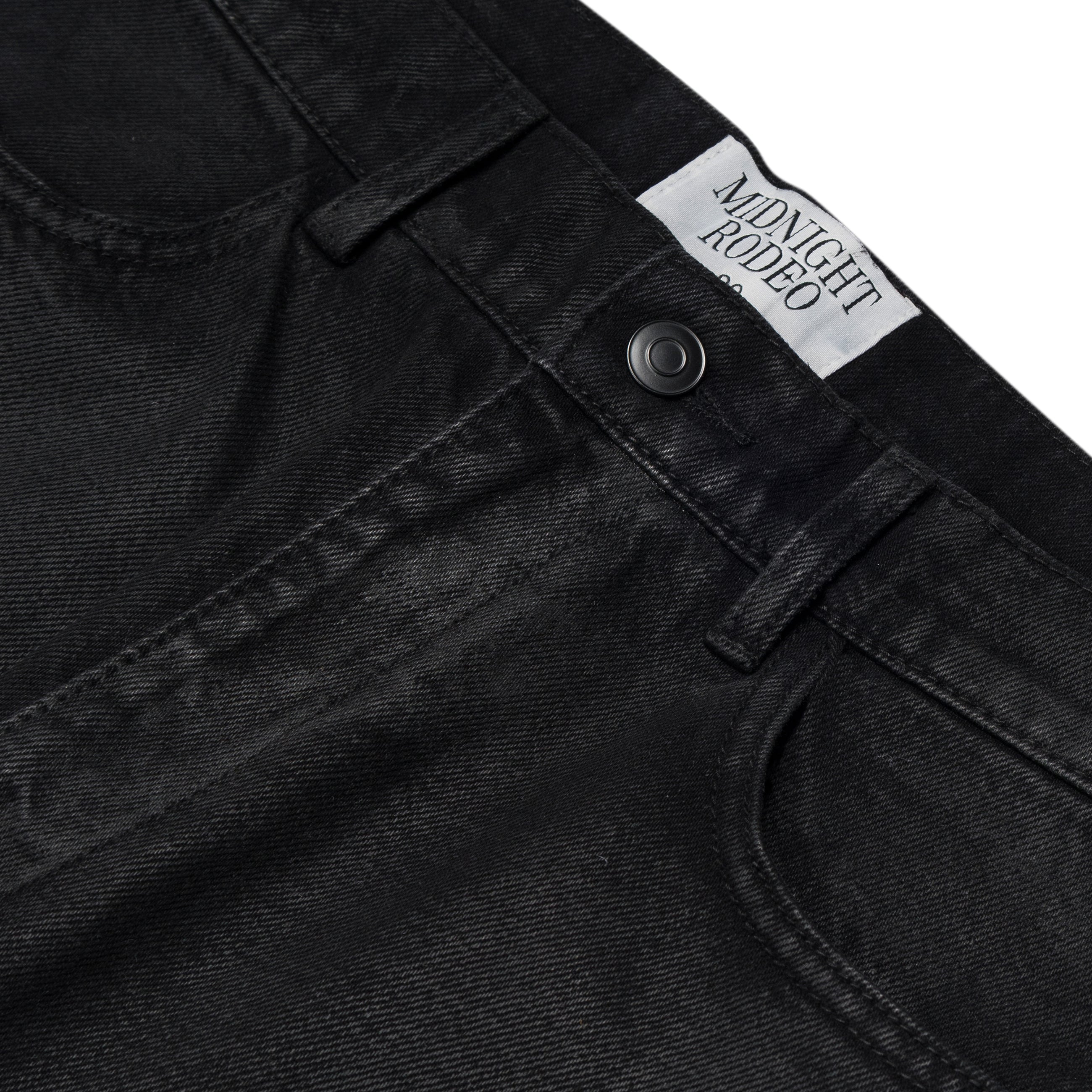 Midnight Rodeo Black Waxed Denim Jeans