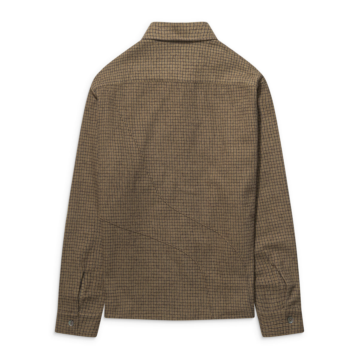 FFFPostalservice Diffraction Wool Over Shirt Brown Check