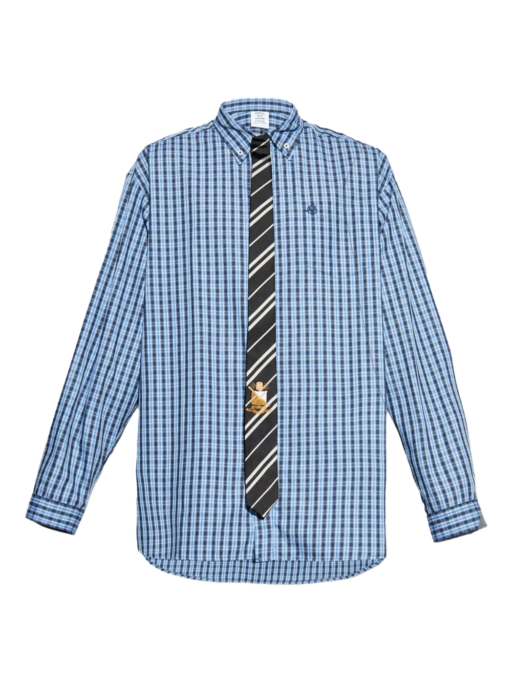 Vetements Tie Shirt Blue Check