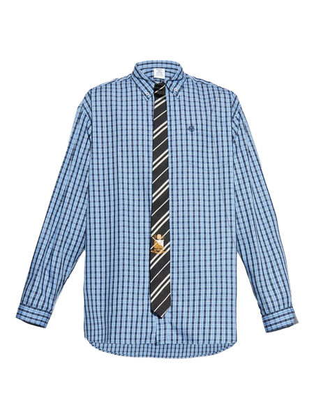 blue checkered dress shirt with tie Vetements Tie Shirt Blue Check Blue / L