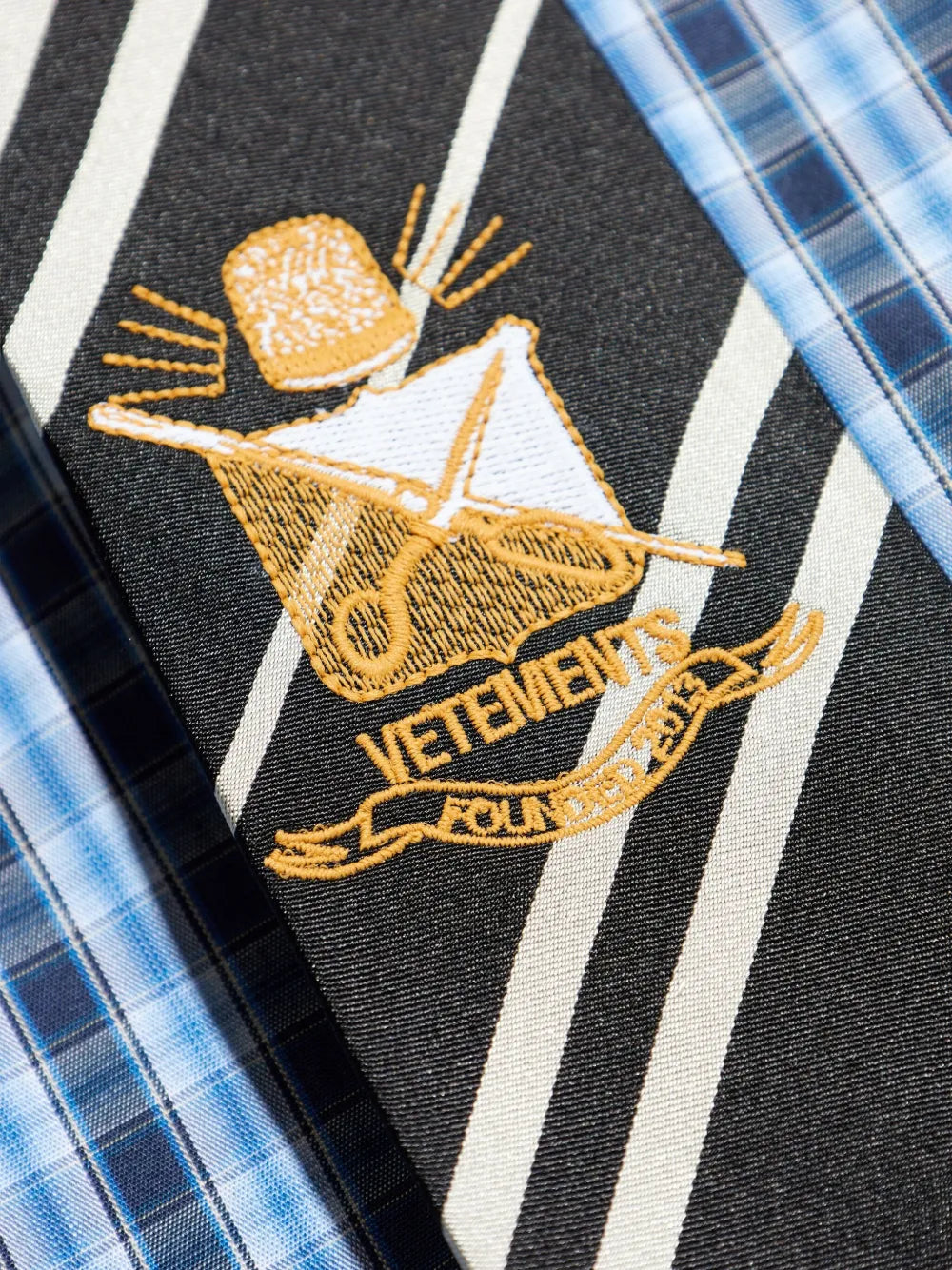 Vetements Tie Shirt Blue Check