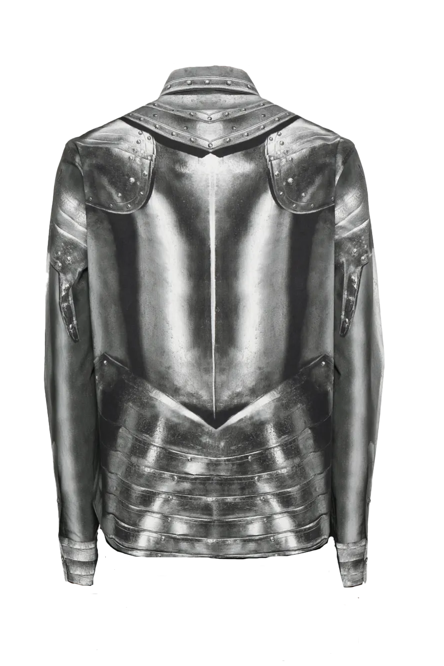 McQueen Armor Print Shirt Steel