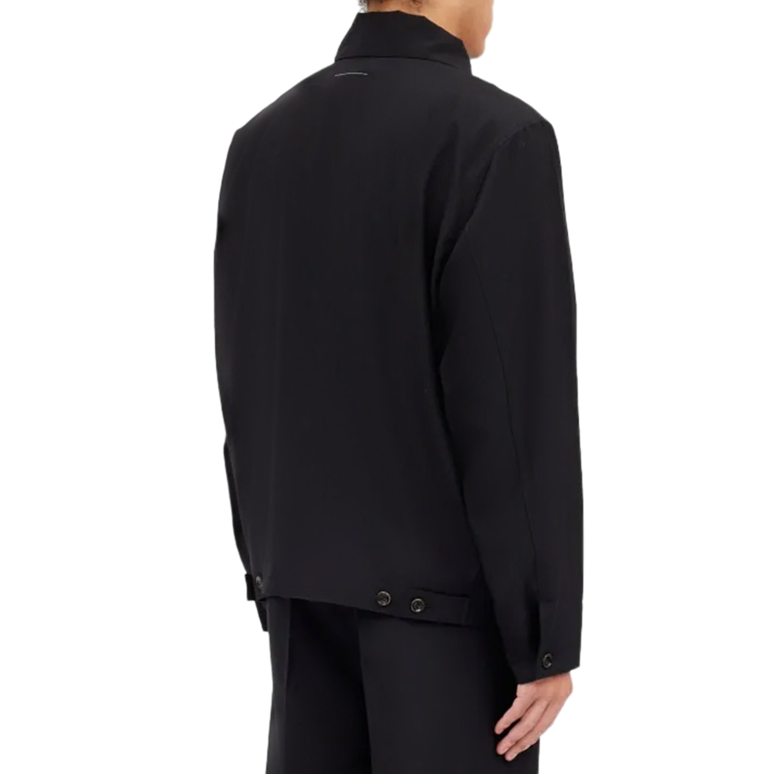 MM6 Maison Margiela Light Wool Blend Zip Jacket Black