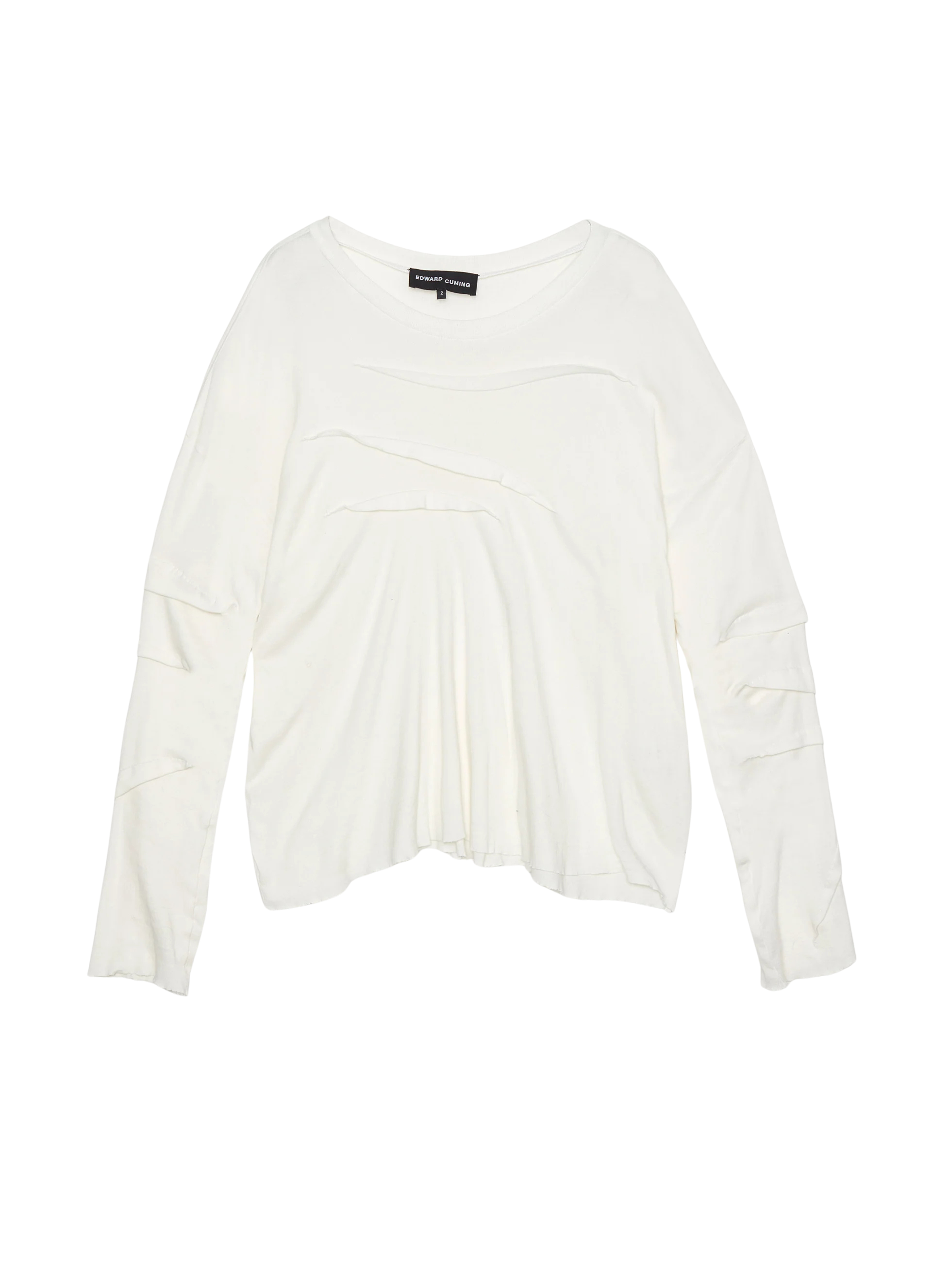Edward Cuming Dart Long Sleeve T-Shirt White