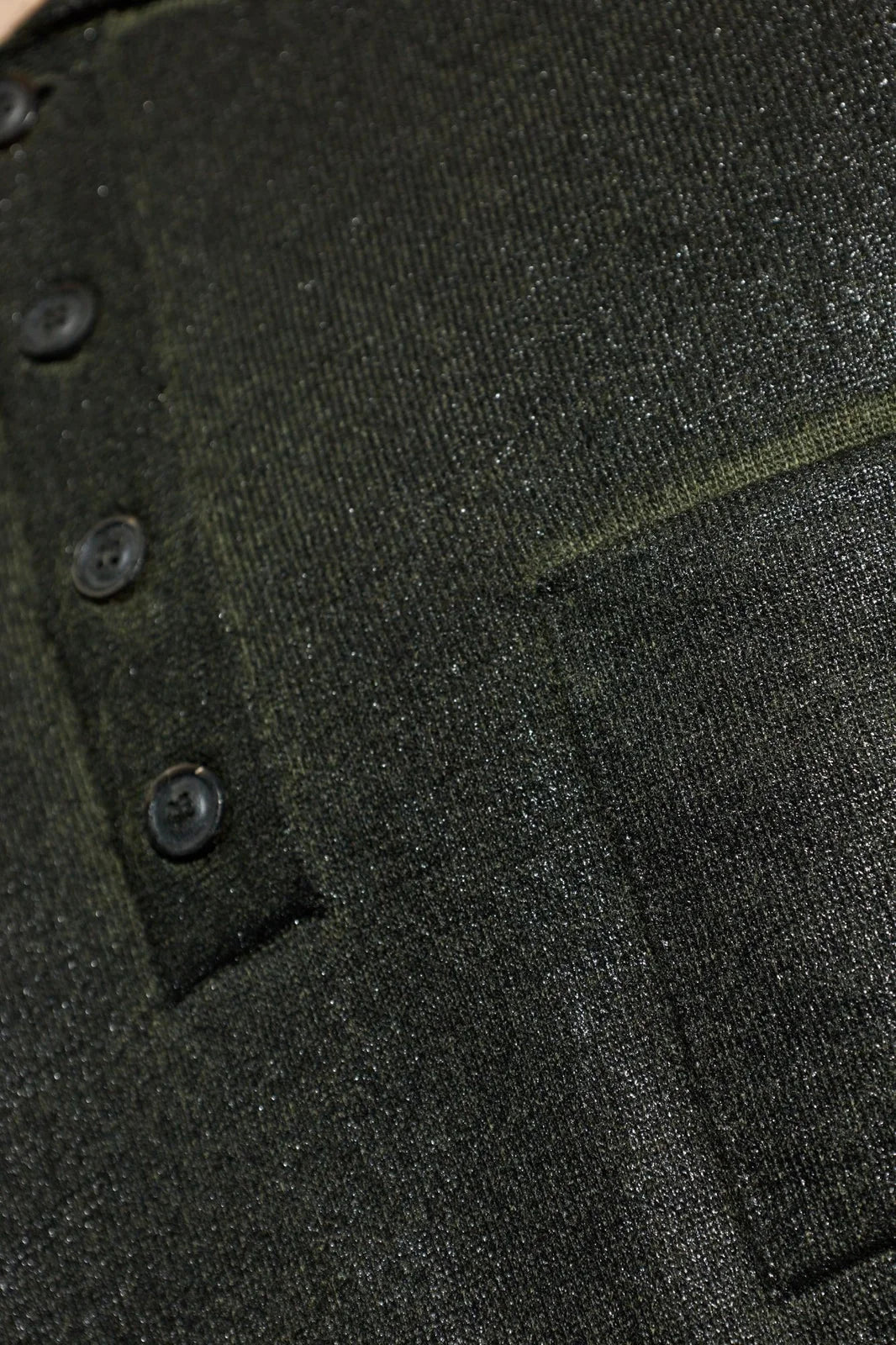 Maison Margiela Coated Polo Sweater Green/Black