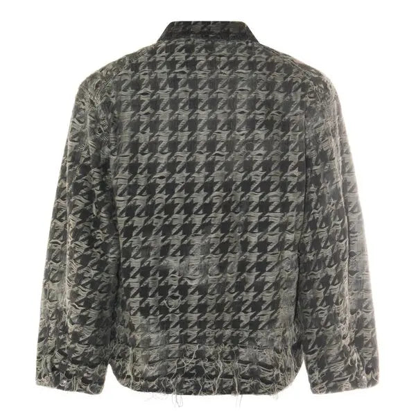 Diesel Distressed Tweed Jacket Grey