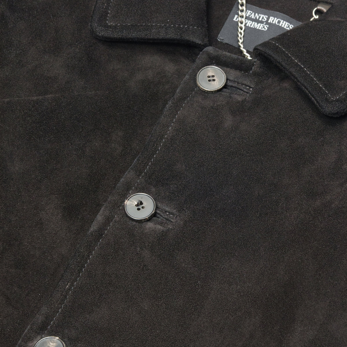 Enfants Riches Deprimes Suede AcadÉMie Jacket Black / Ivory