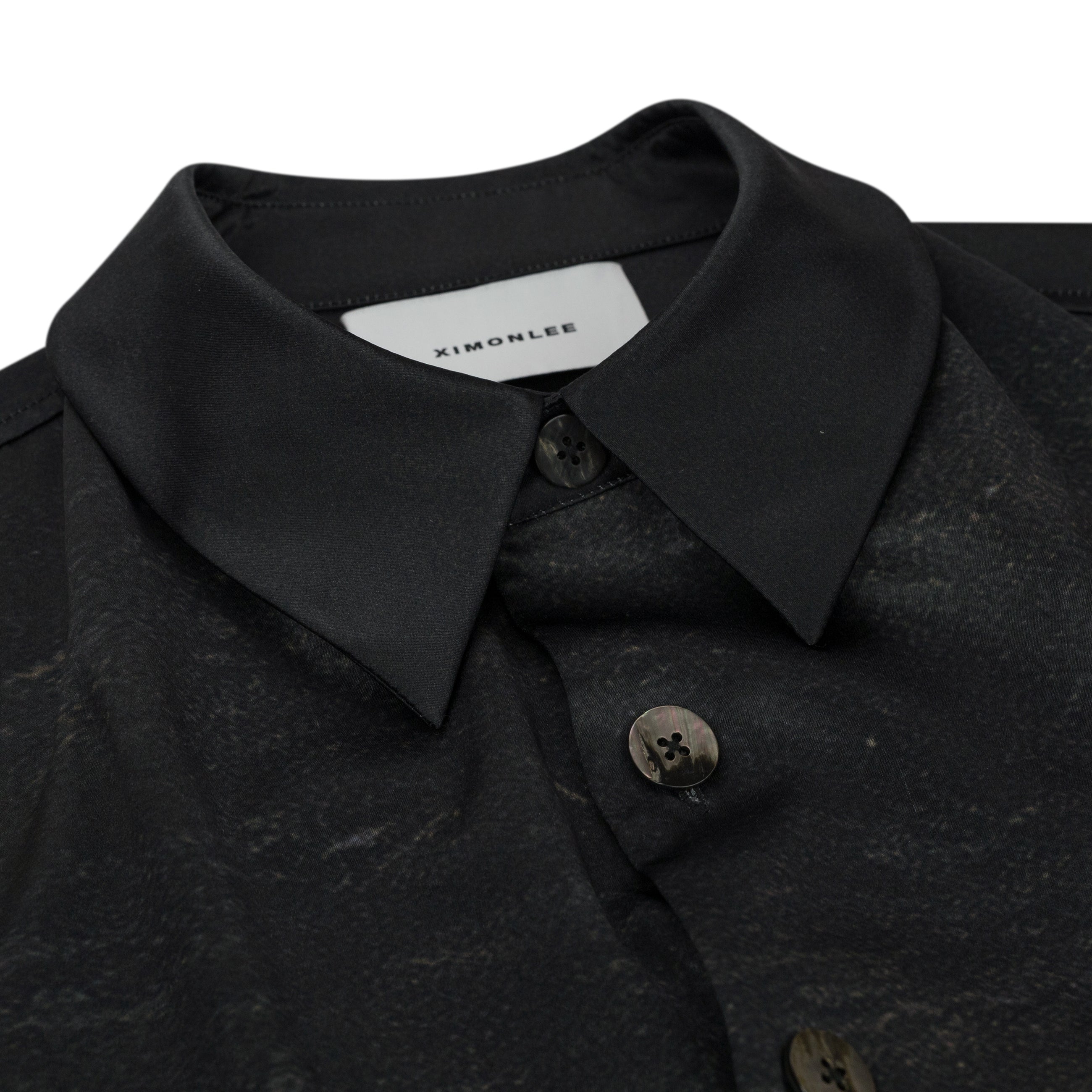 Ximon Lee Print Silk Shirt Night Shore
