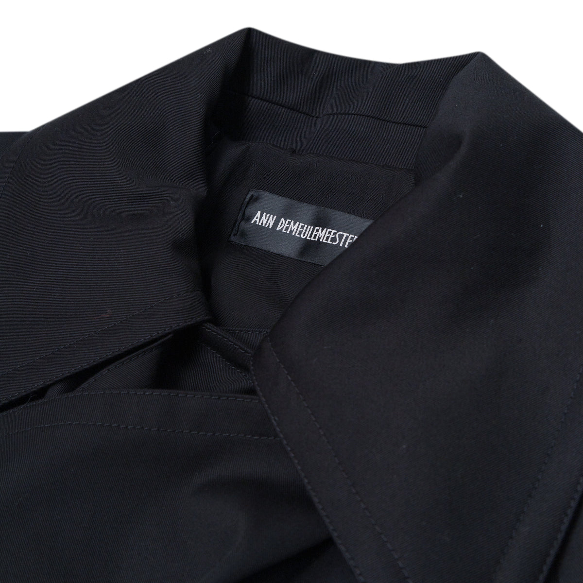 Ann Demeulemeester Reppa Fluid Draped Trench Black