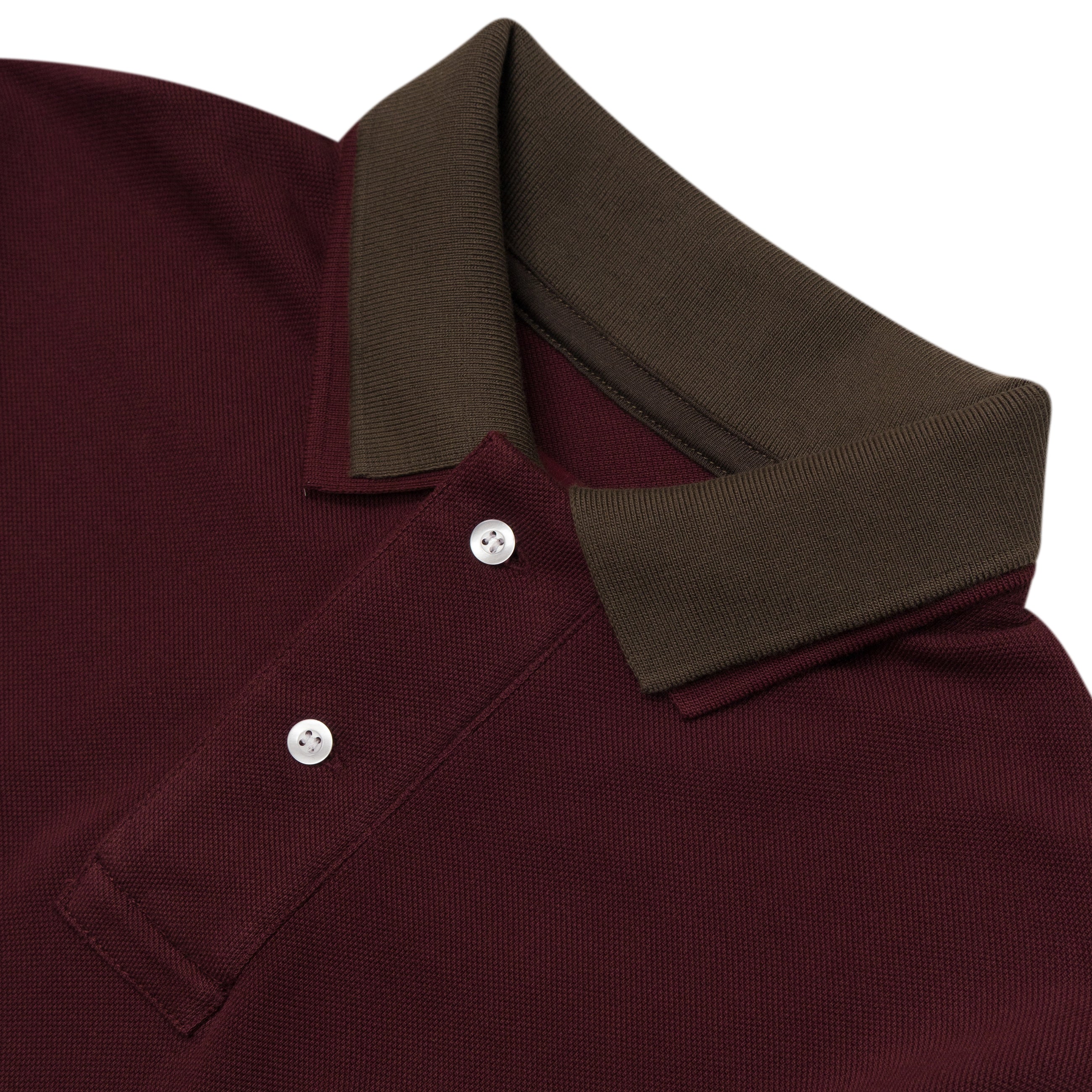 Raimundo Langlois Layered Polo Burgundy