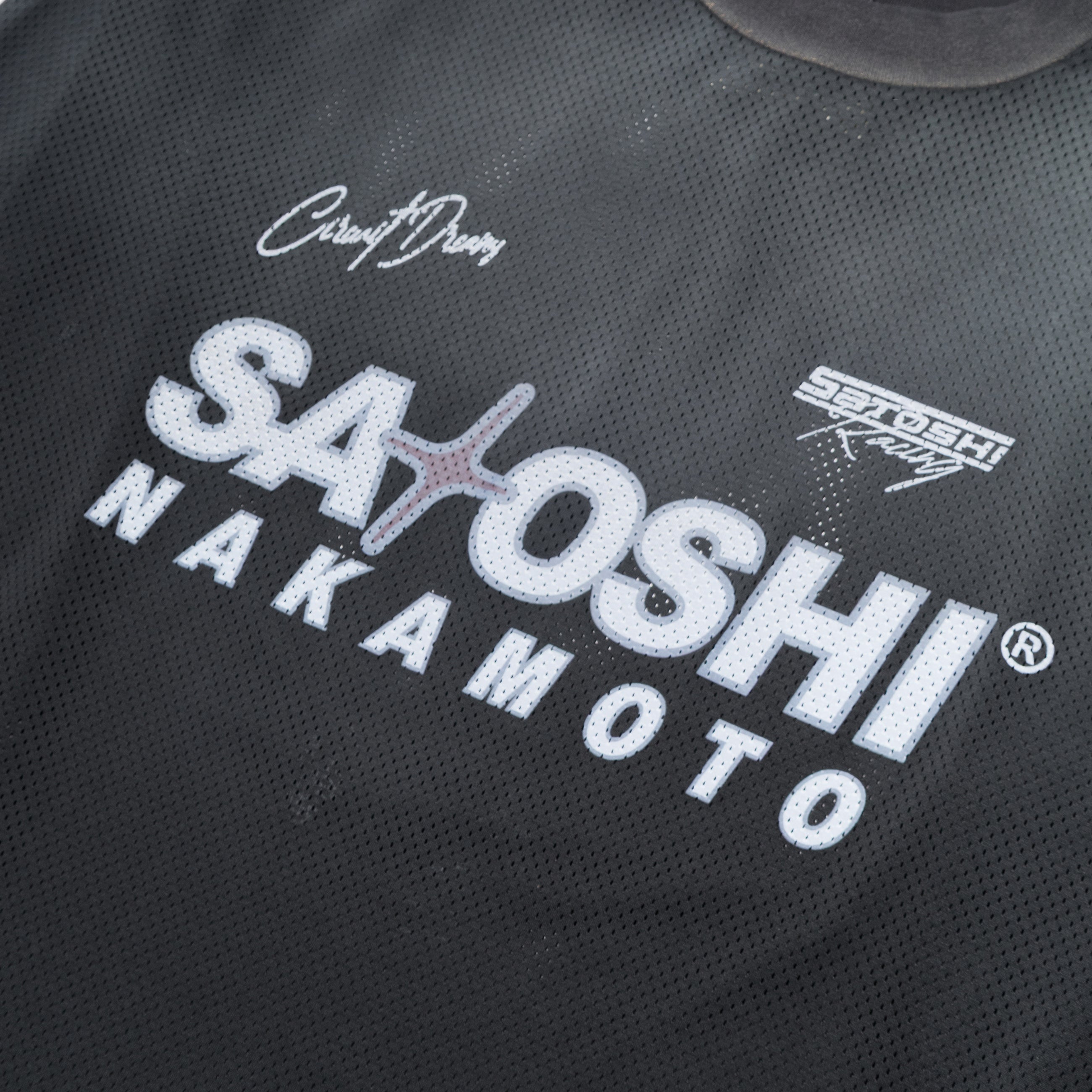 Satoshi Nakamoto Mesh Moto Jersey Black