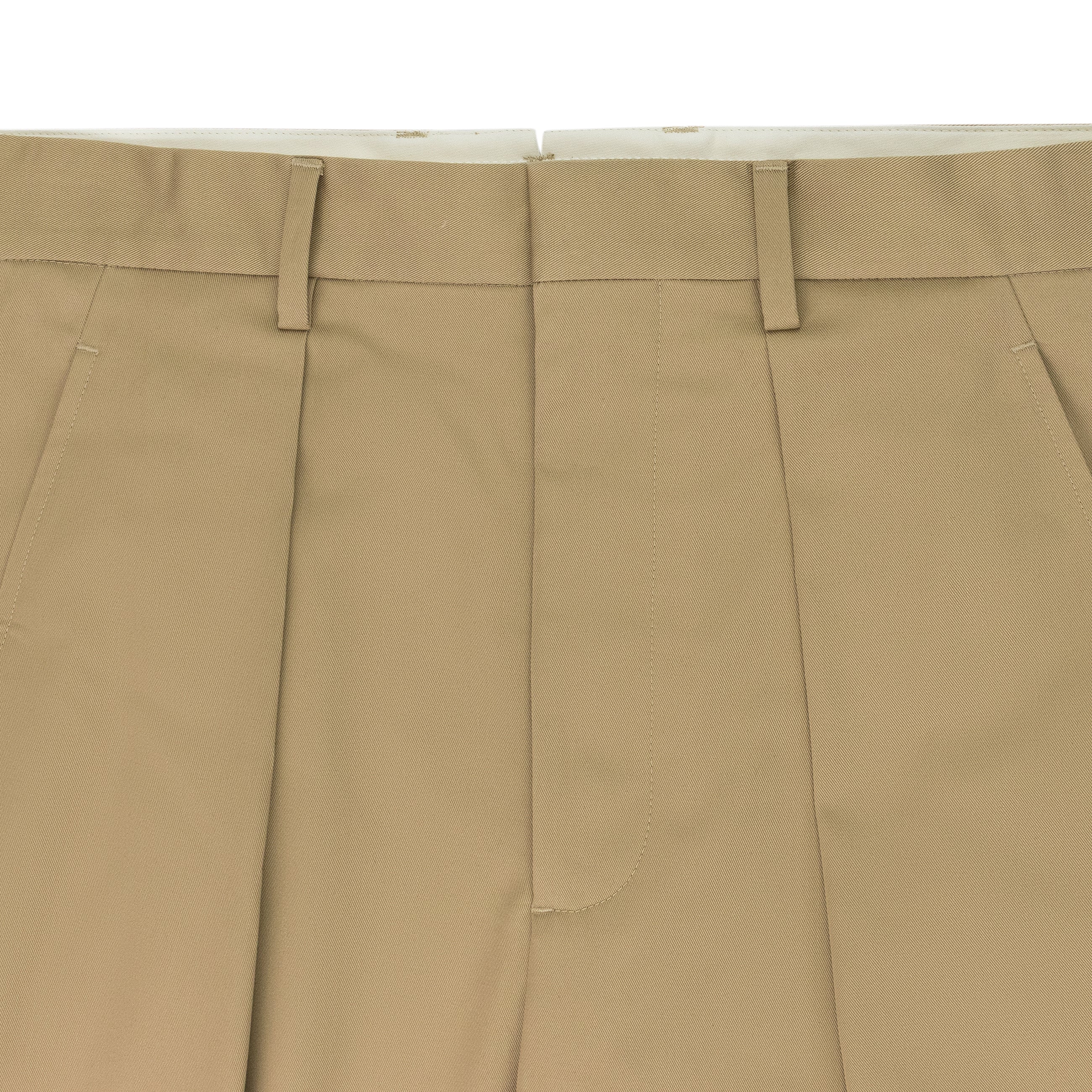 Ann Demeulemeester Botel Wide Leg Pleated Trousers Sand