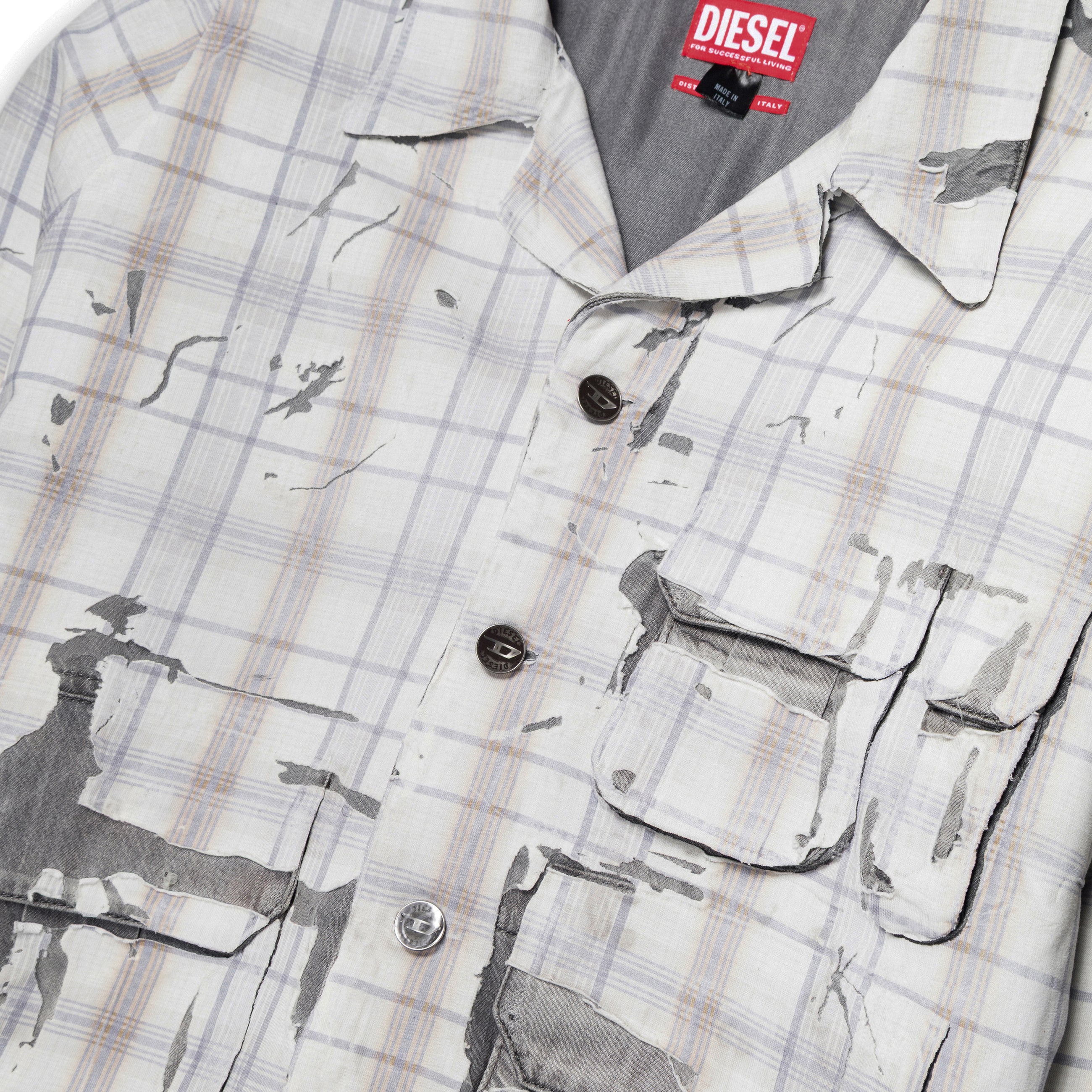 Diesel White Peel Off Denim Jacket