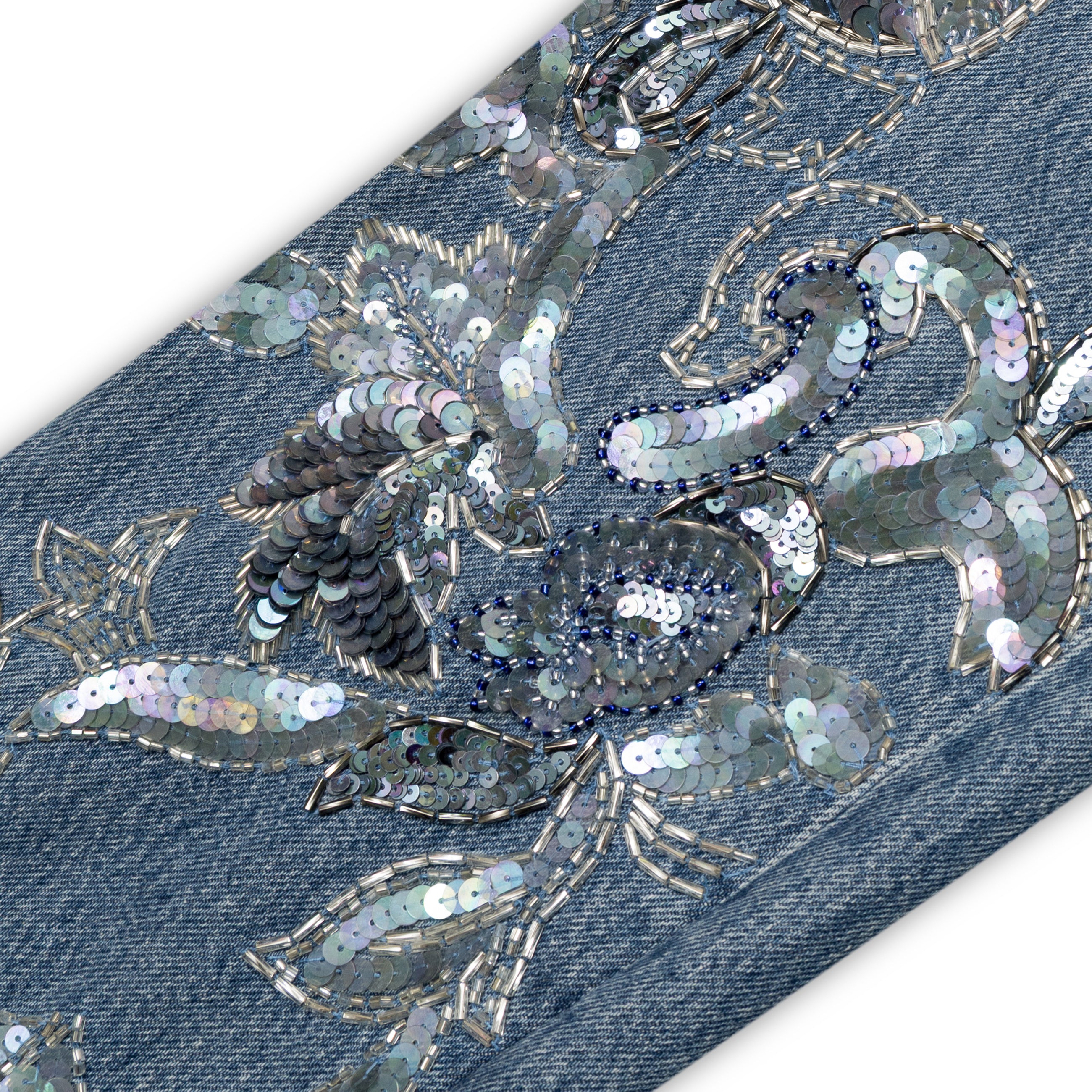 Conner Ives Vintage Sequin Jeans Blue