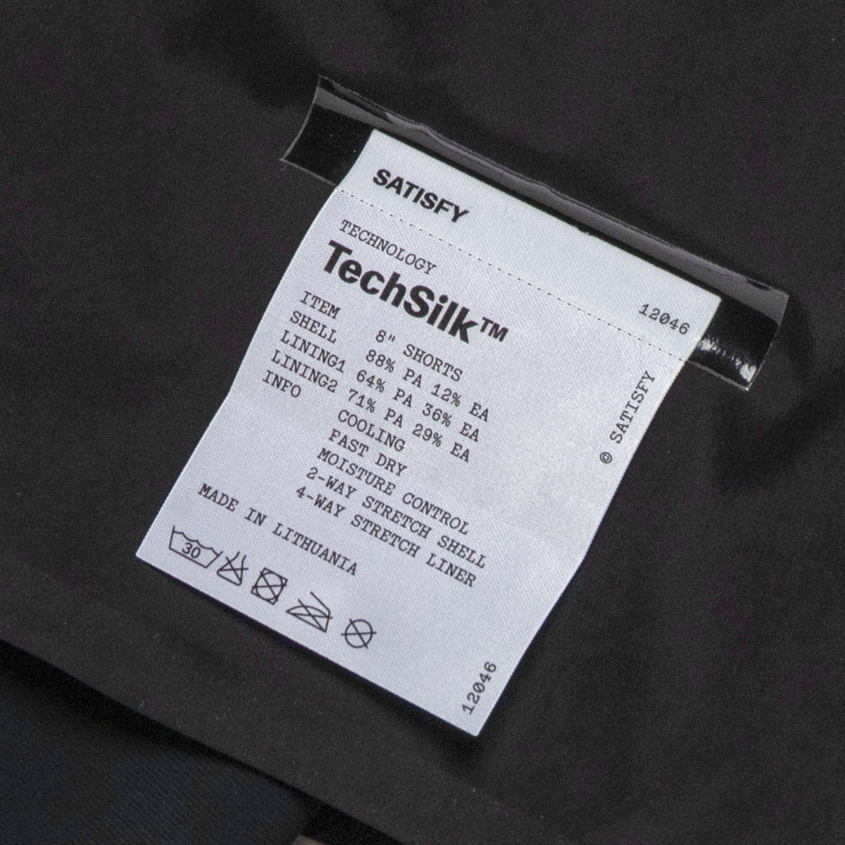 SATISFY Techsilk 8 Shorts Black