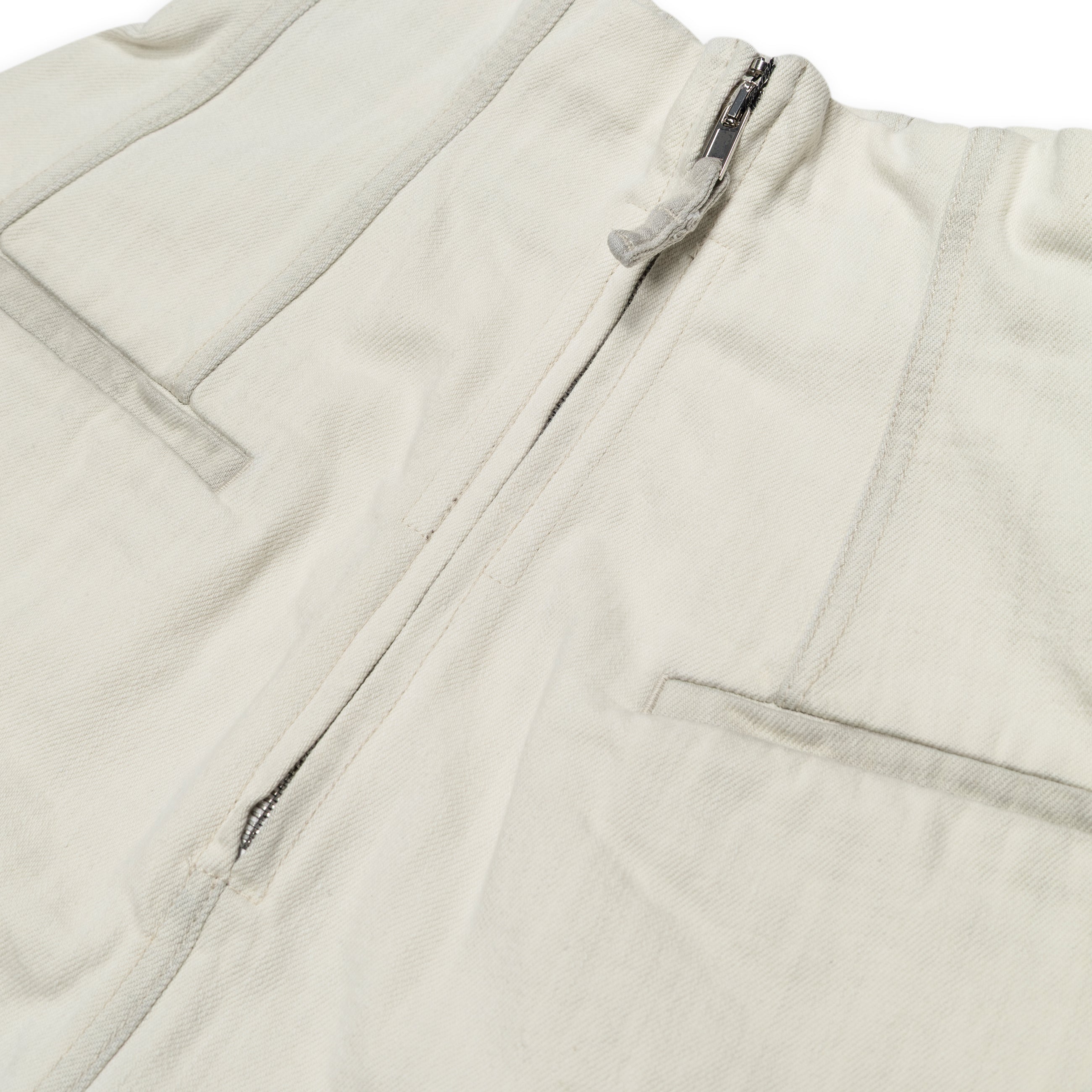 Rick Owens DRKSHDW White Dirt Cutoffs Shorts