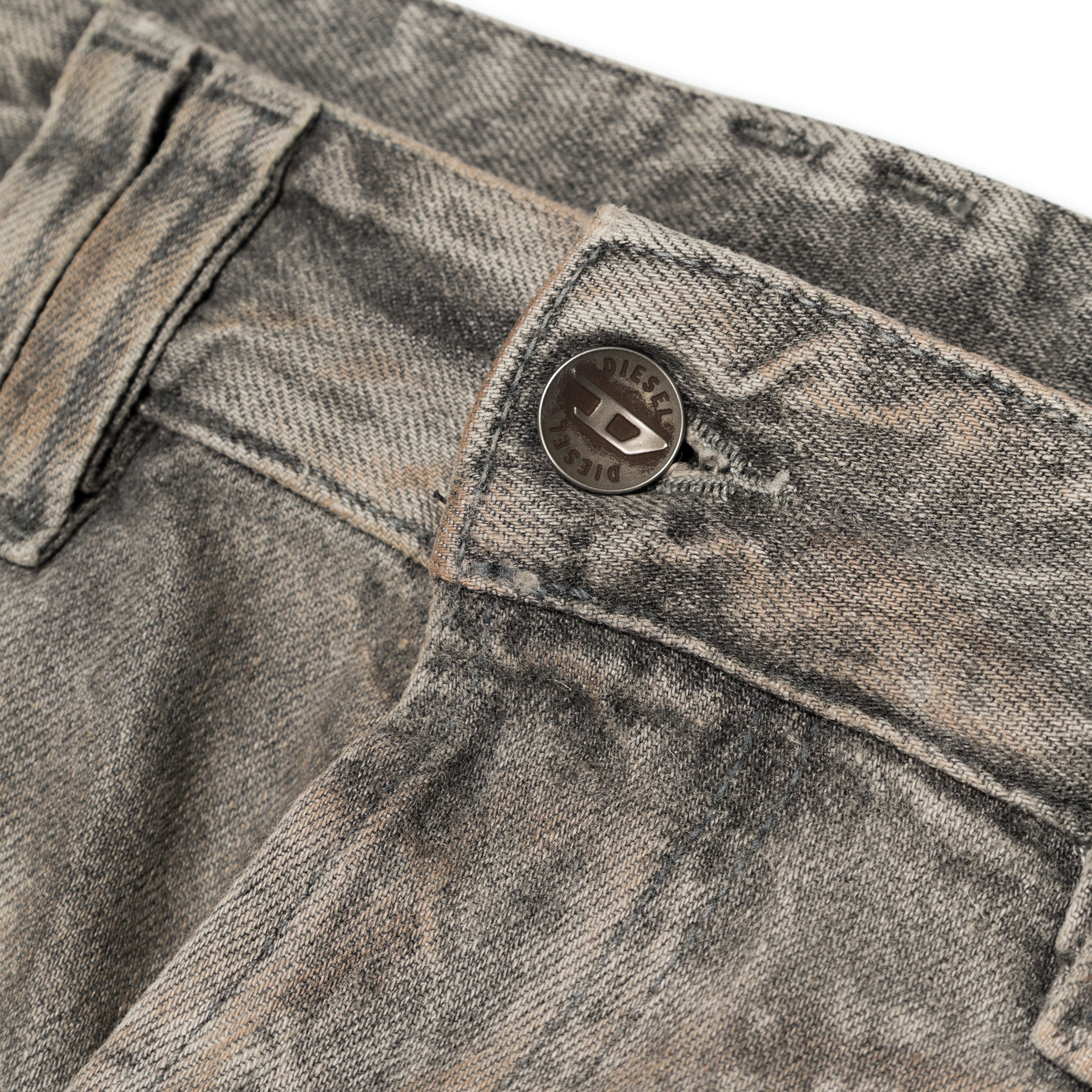 Diesel Dirty Denim Regular Leg Jeans Grey
