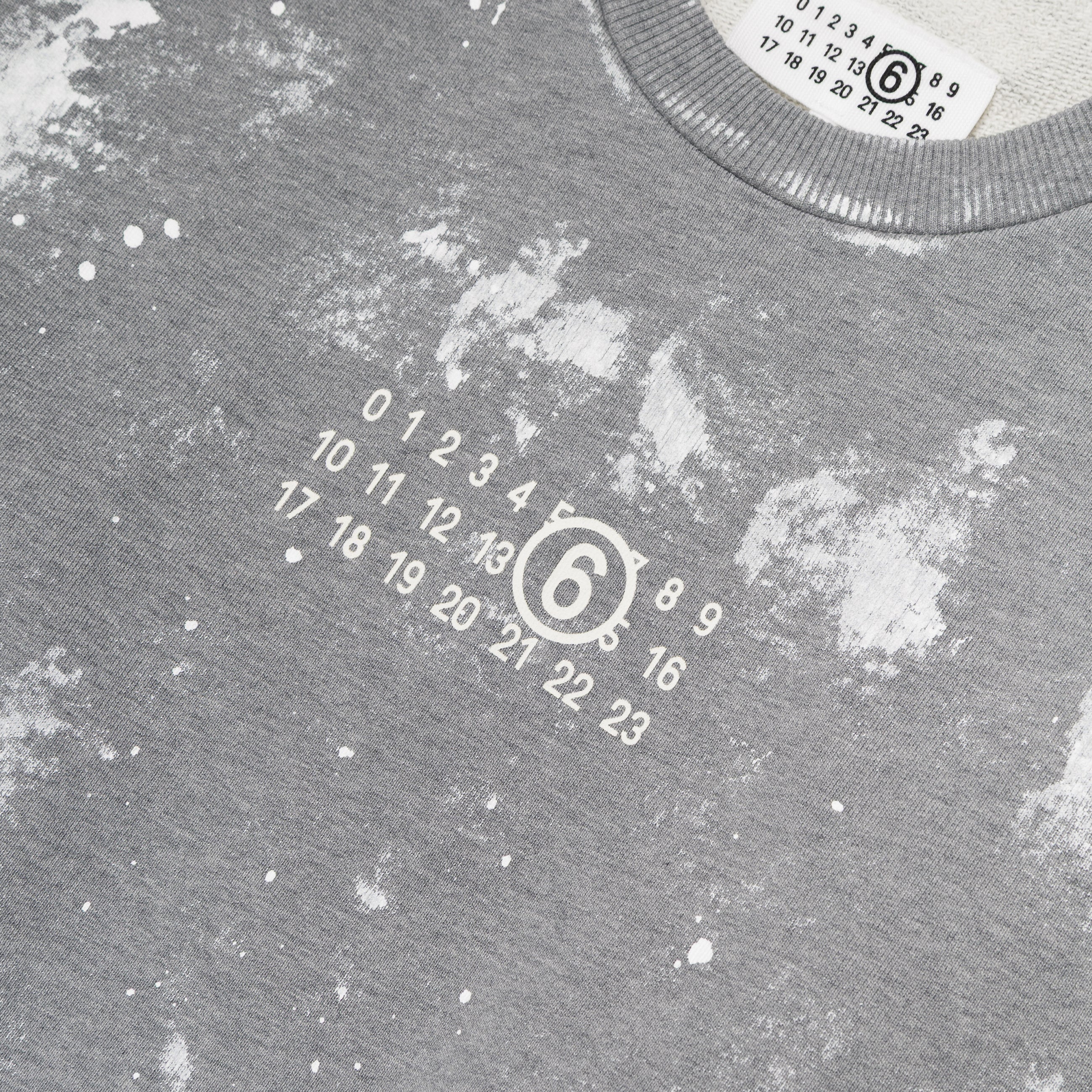 MM6 Maison Margiela Paint Splatter Sweatshirt Grey