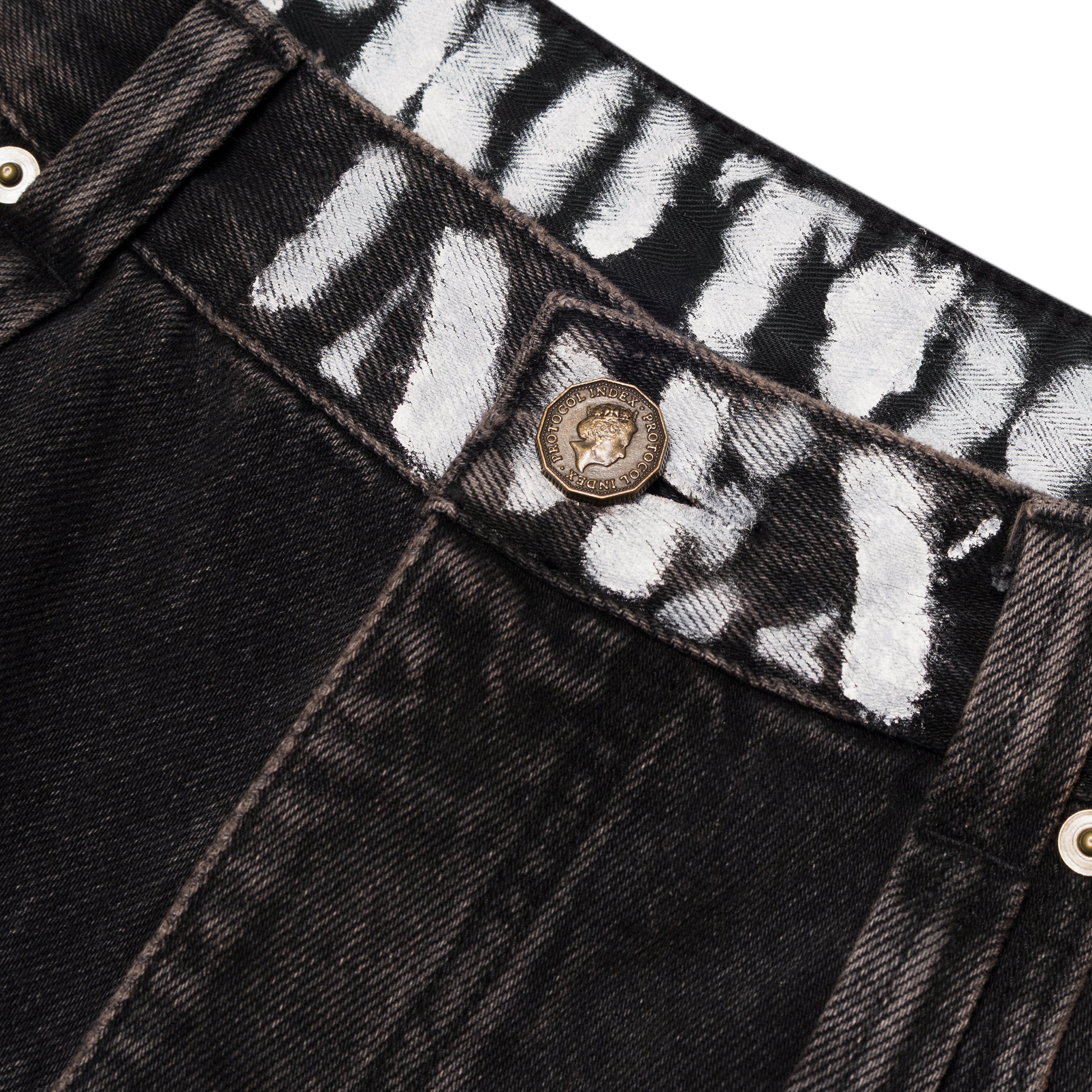 Protocol Index Retro Denim Pants Black