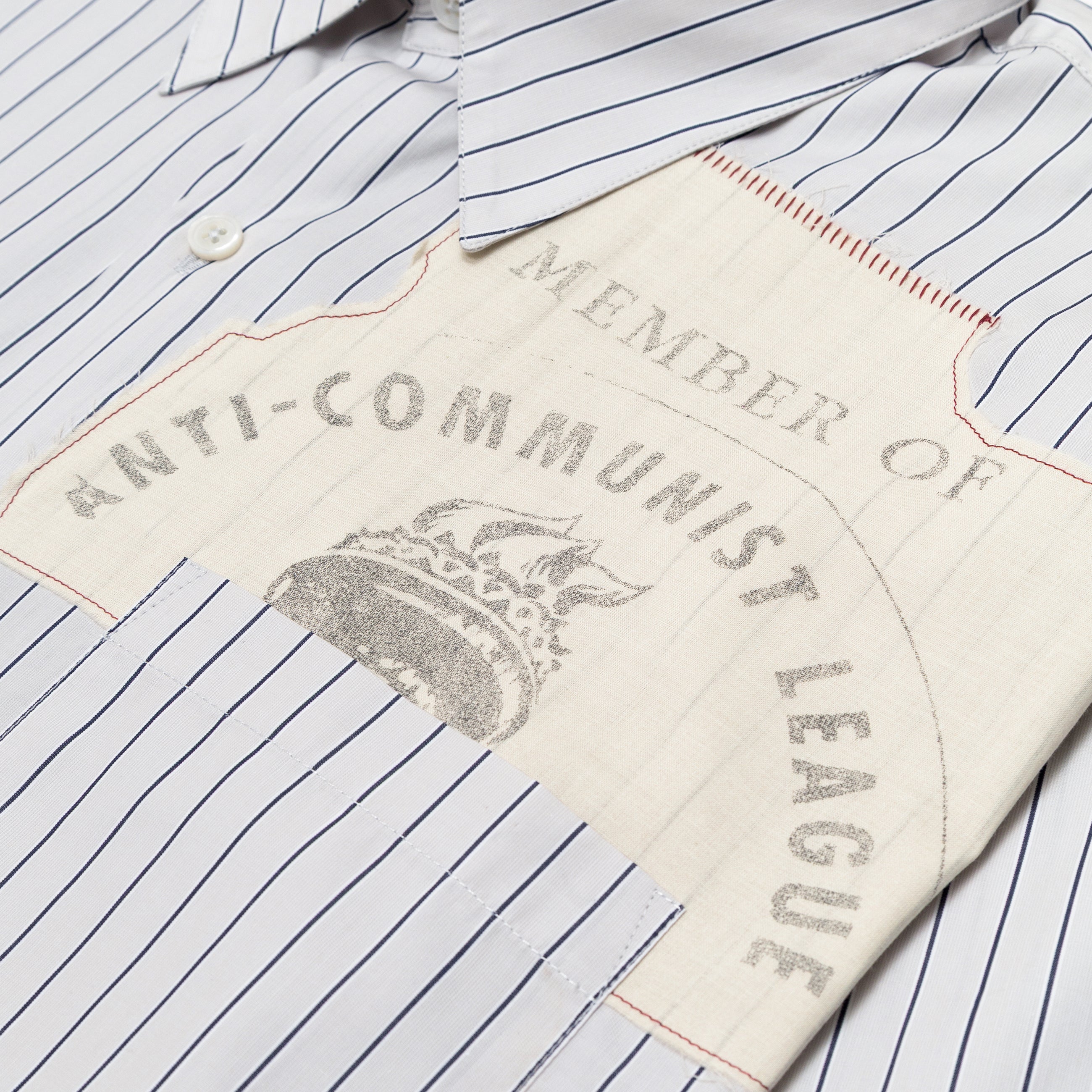 Enfants Riches Deprimes Anti-Communist League Short Sleeve Shirt Blue