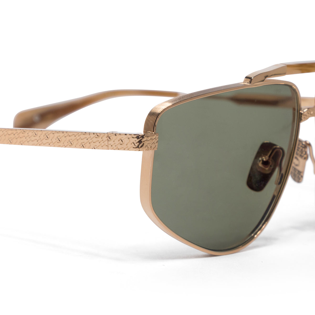 Hoorsenbuhs Model Xiii Yellow Gold/Scotch Horn, G-15 Green Lens, Standard Fit Multicolor