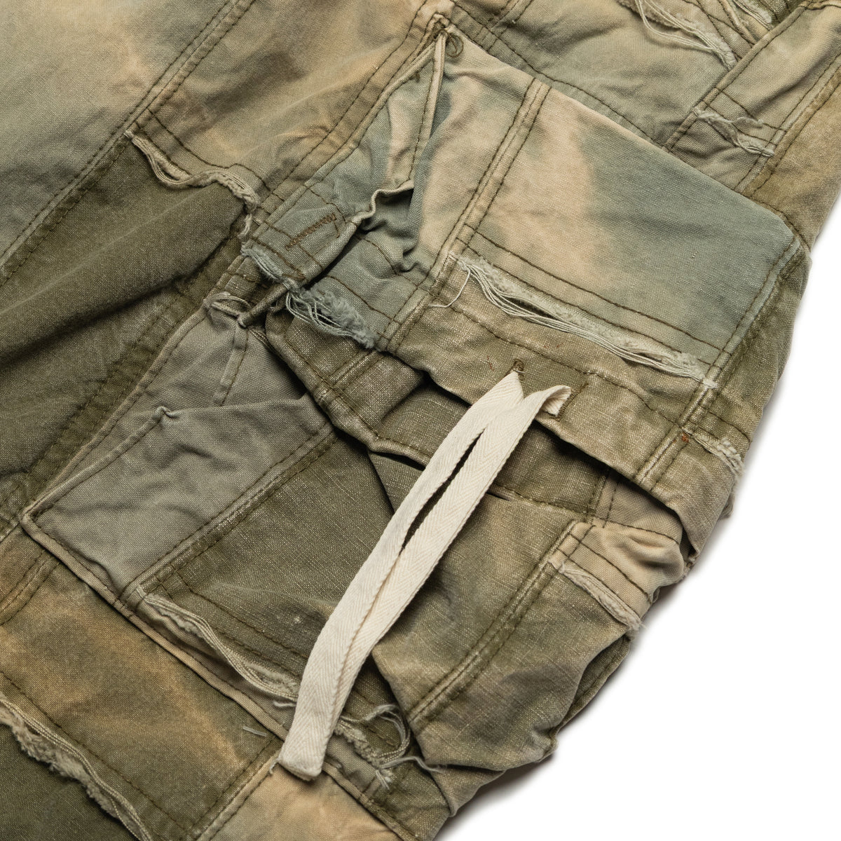 Ercole Studio Patchwork Cargo Pants Olive