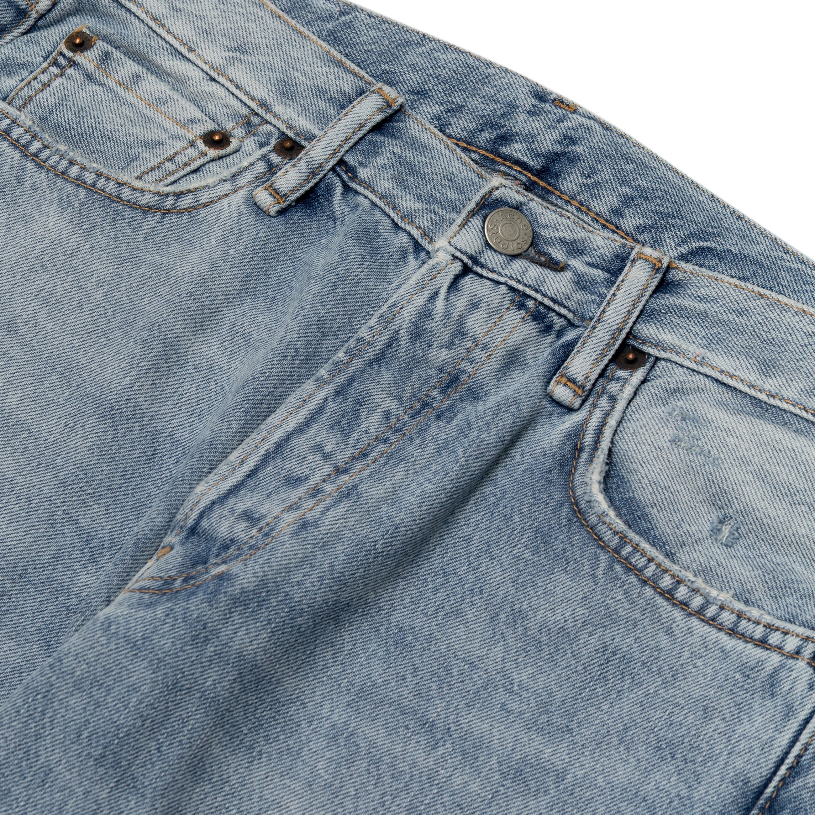 Acne Studios Distressed 1996 Fit Jeans Light Blue