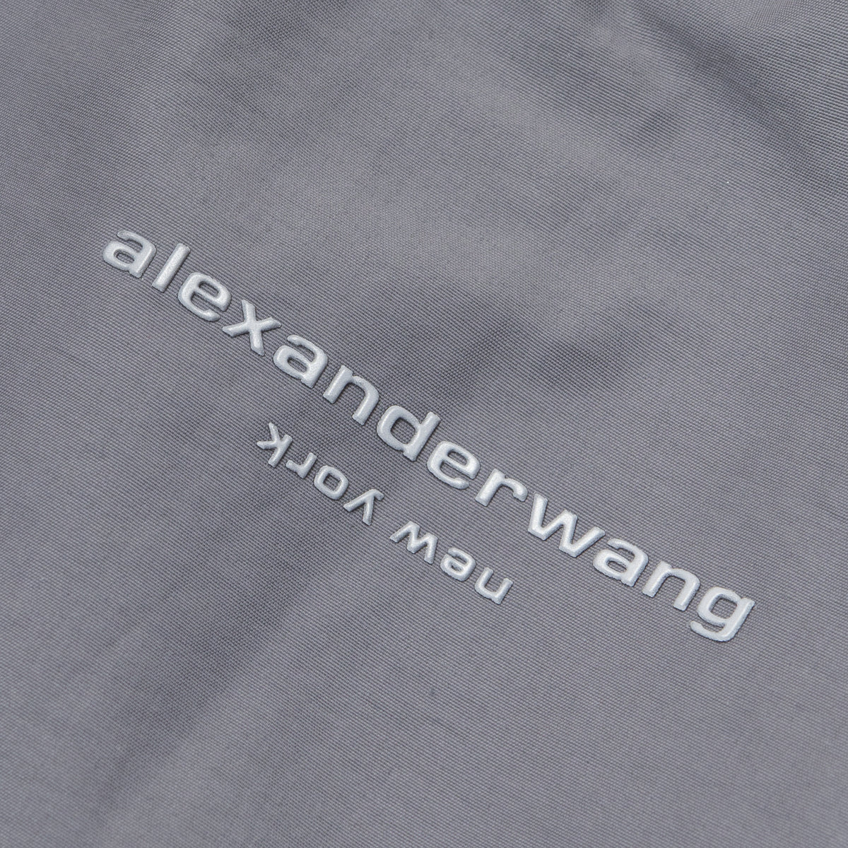 Alexander Wang Mid-Rise Track Pant W/ Rhinestone Drawcord Grey