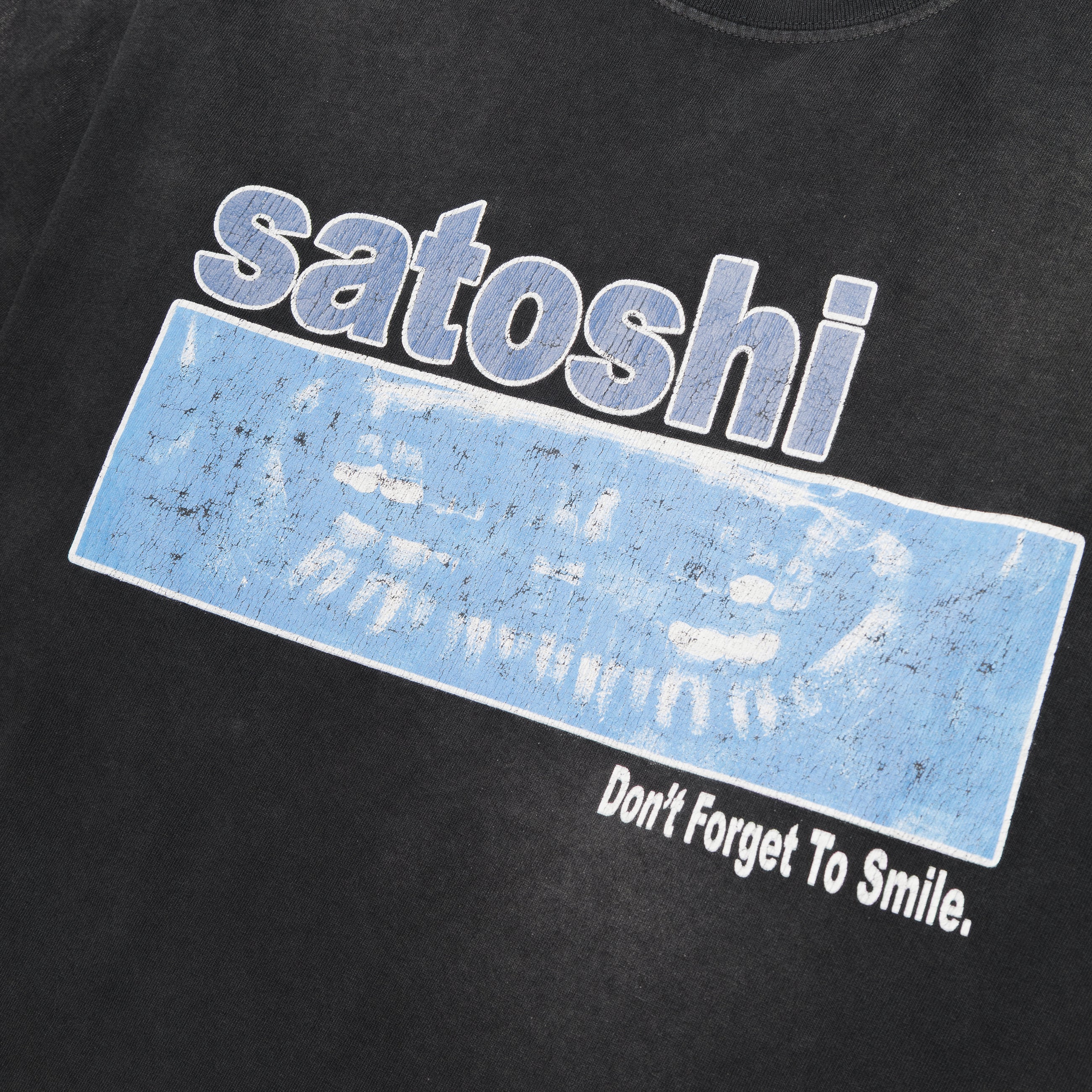 Satoshi Nakamoto Don'T Forget To Smile Tee Black