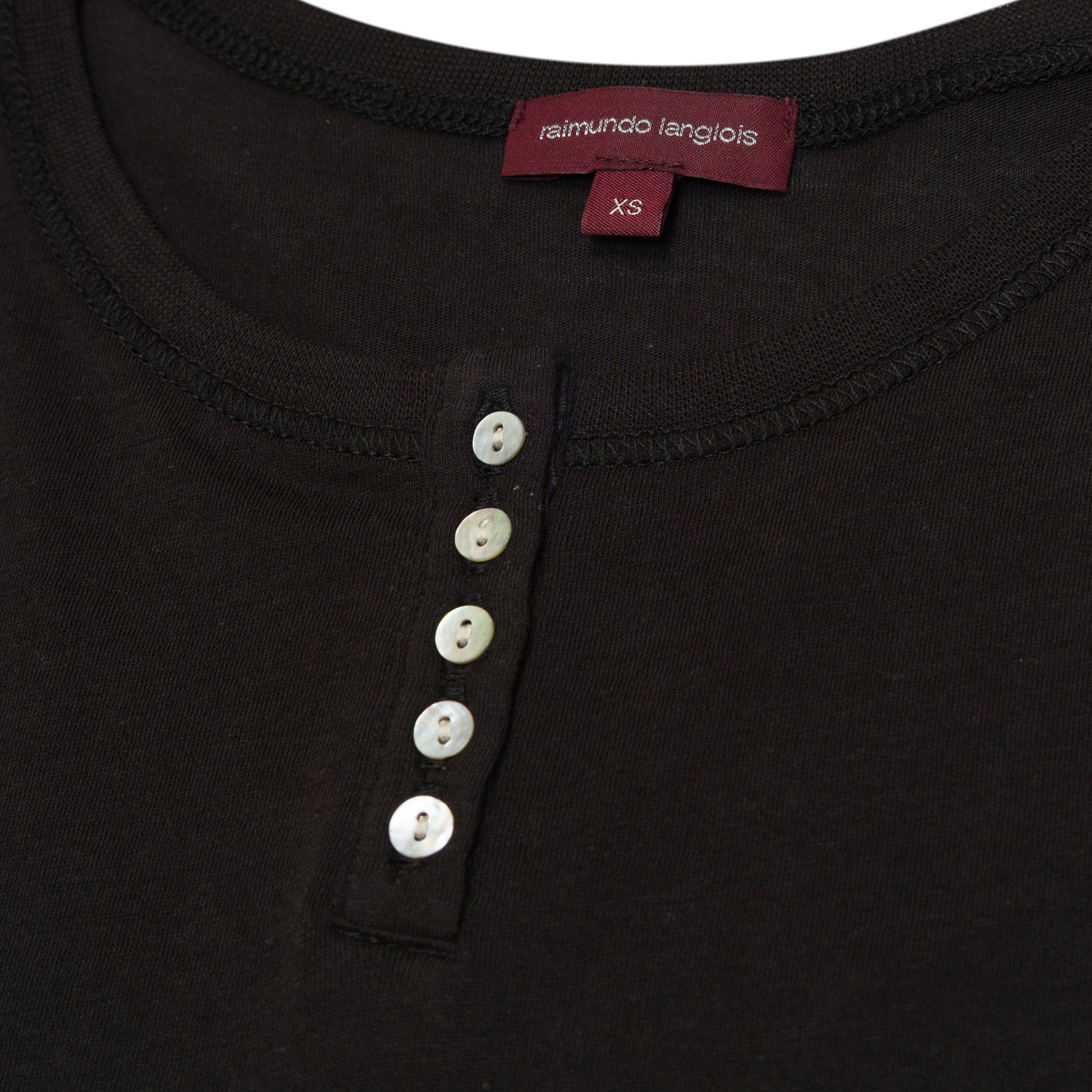 Raimundo Langlois Cap-Sleeve Tshirt Black