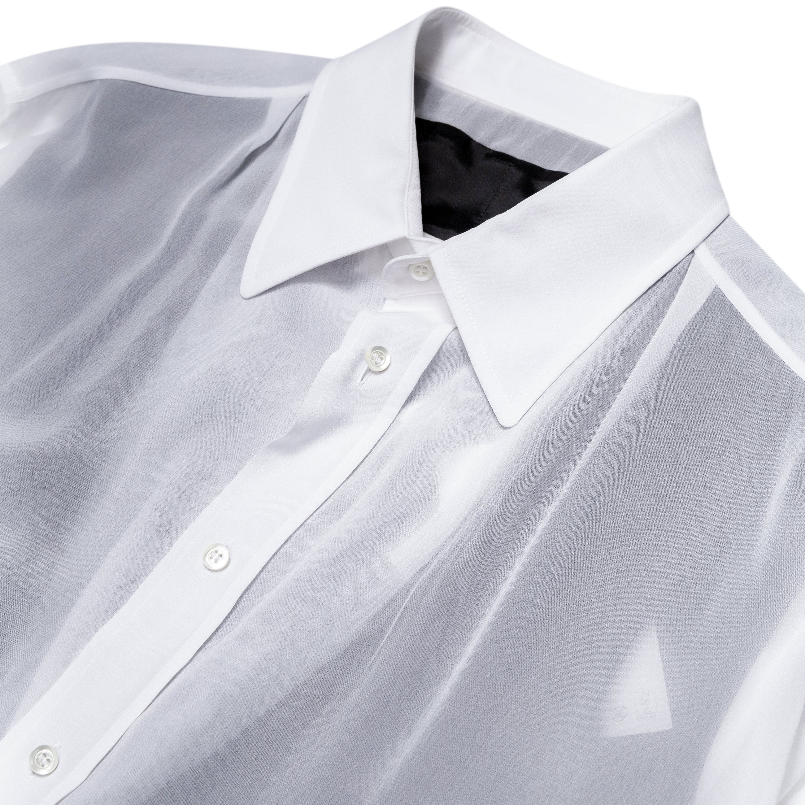 Maison Margiela Trompe L'Oeil Georgette Shirt Cream