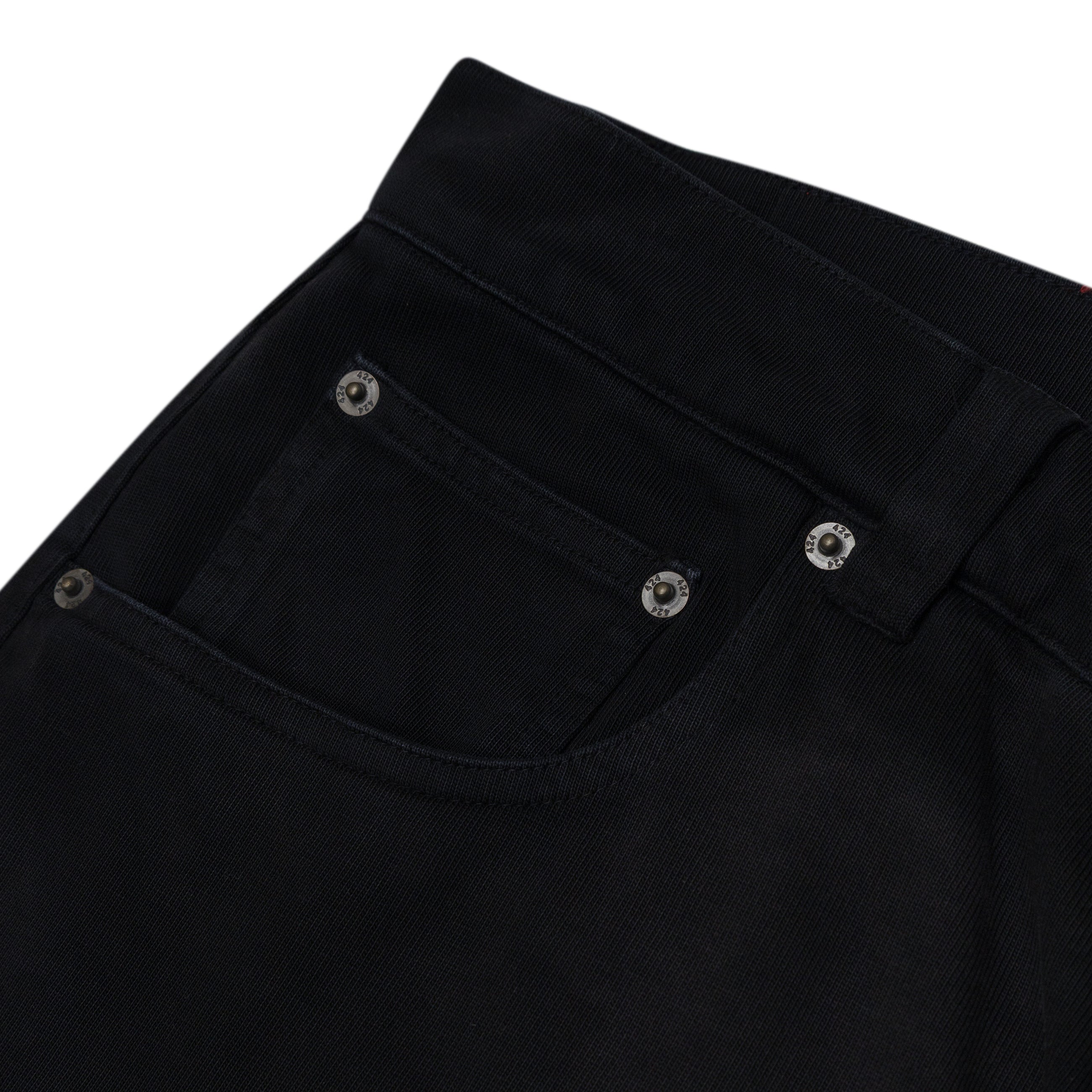 424 Academy Leather Sweat Black Black