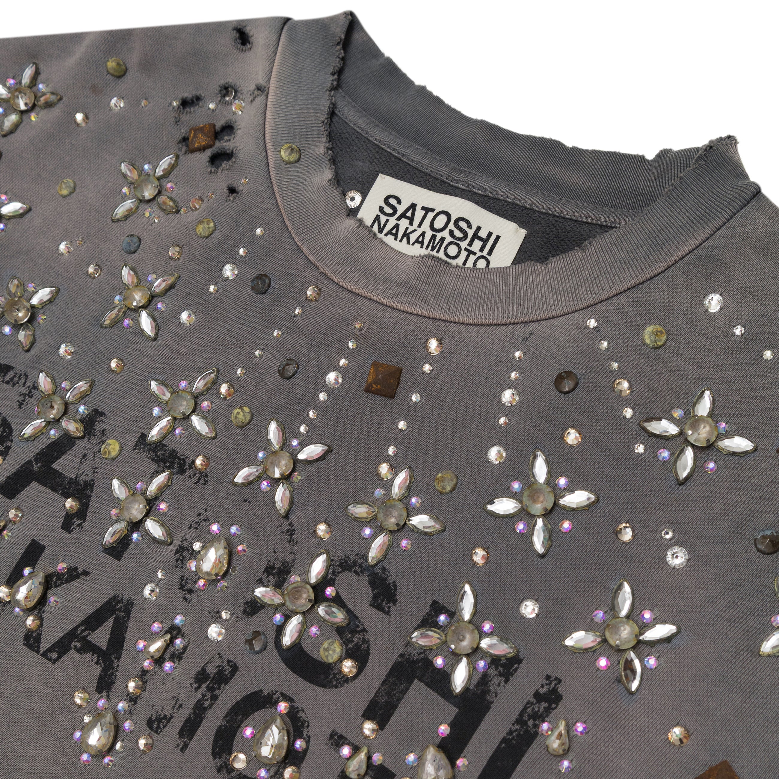 Satoshi Nakamoto Crystal Castle Crewneck Grey