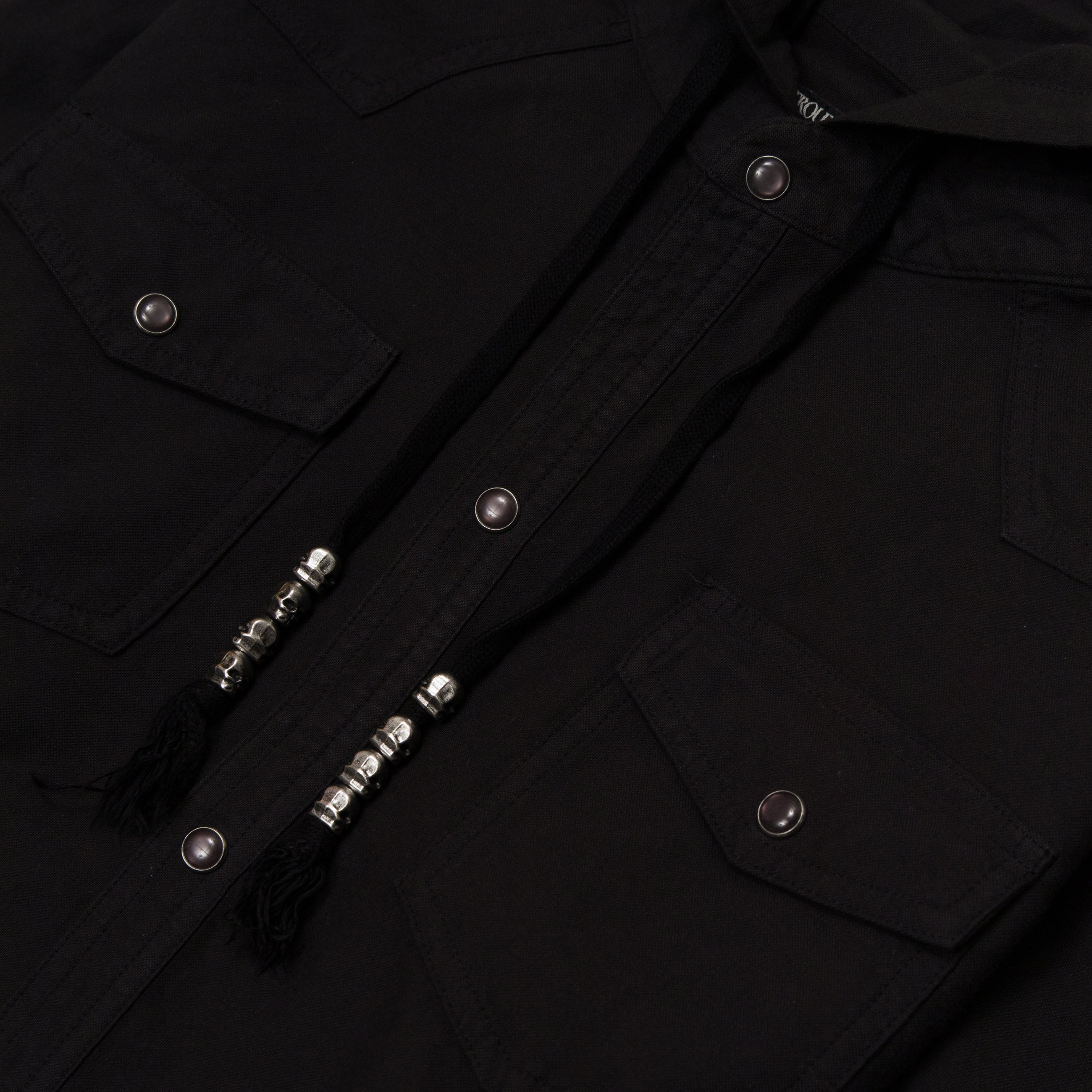 Troubled Waters Hooded Shirt Black