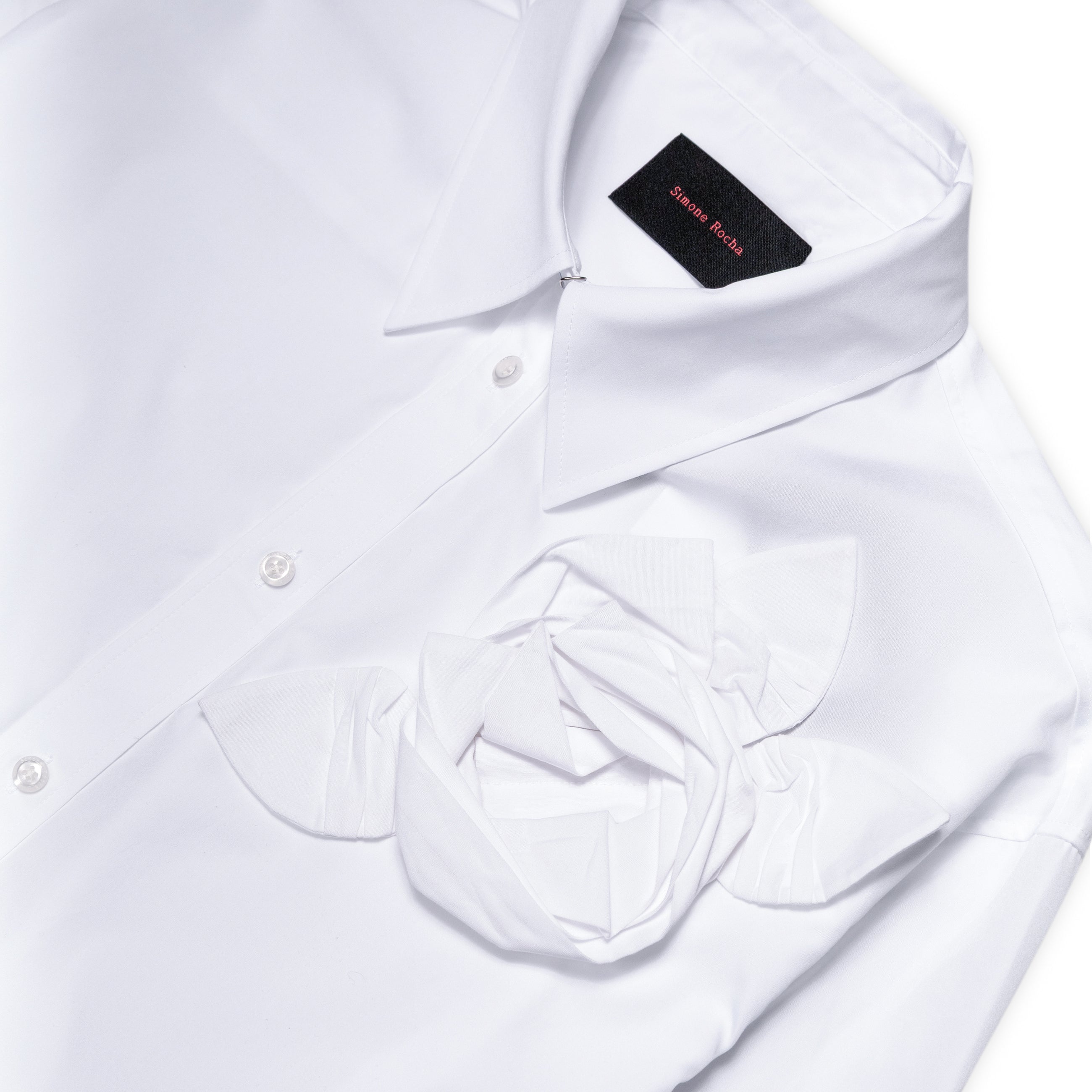 Simone Rocha Pressed Rosette Easy Shirt White