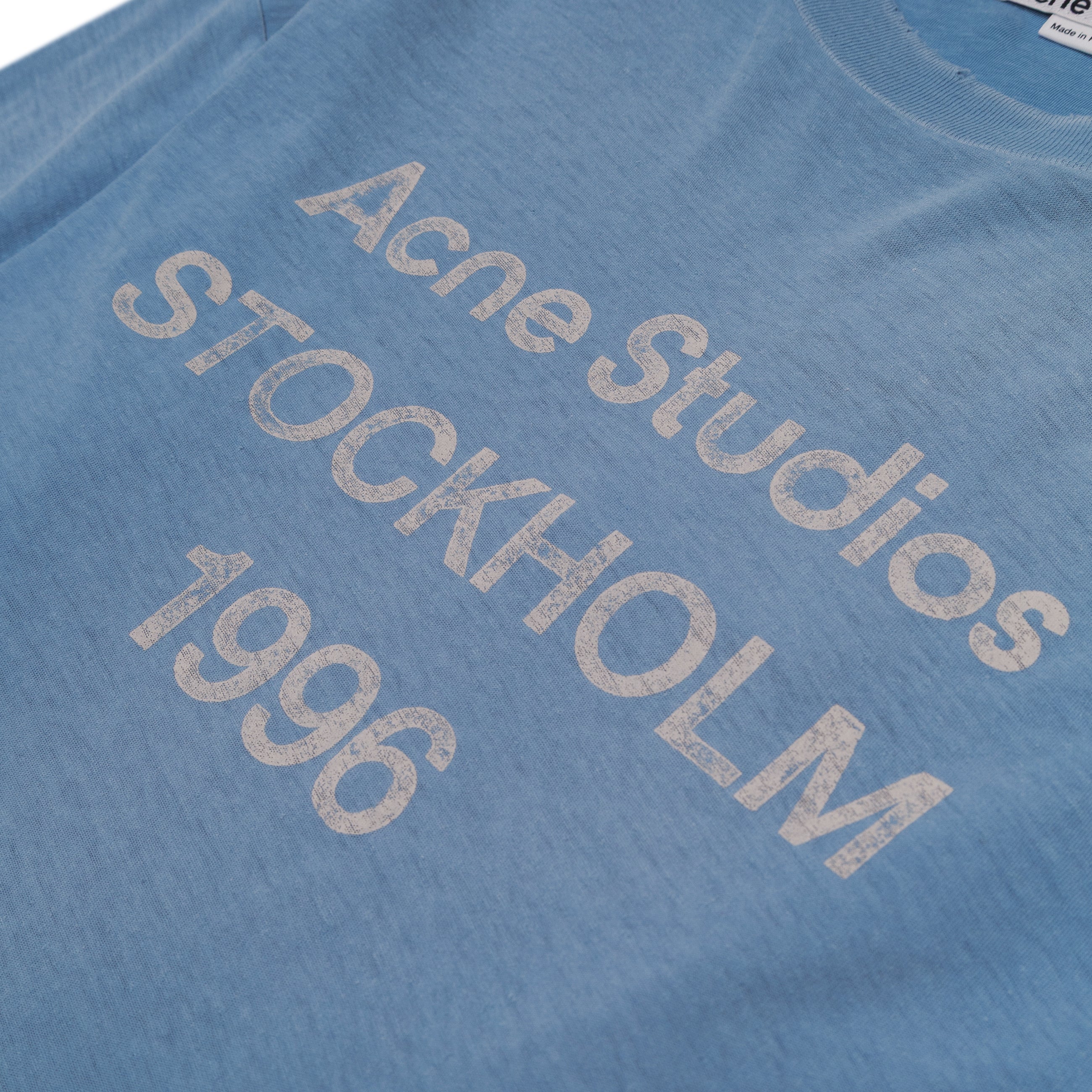 Acne Studios Long Sleeve Logo T-Shirt Cornflower Blue