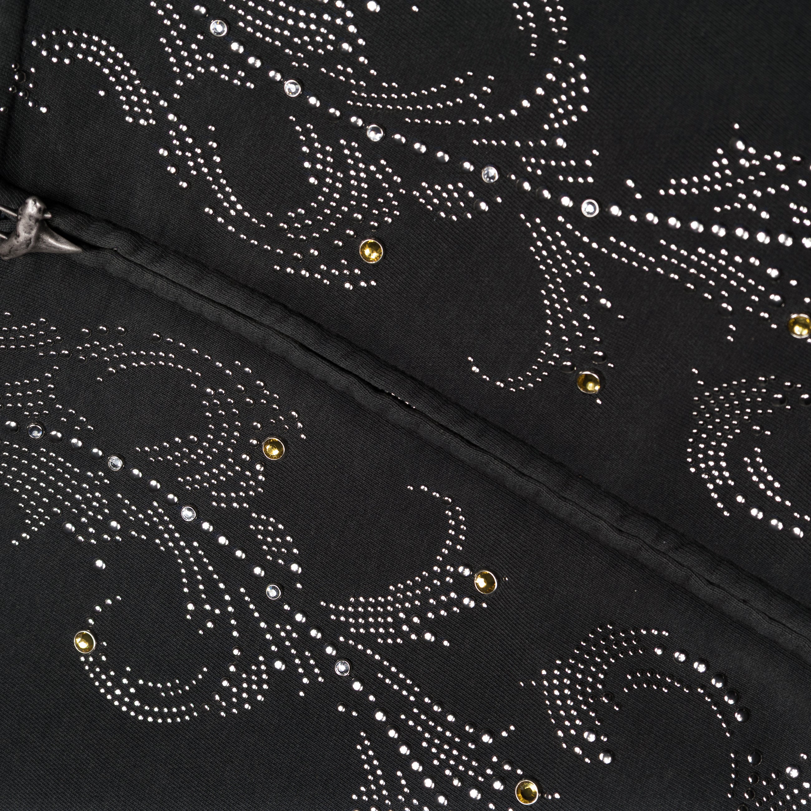 Ercole Studio Washed Black Crystal Hoodie Black
