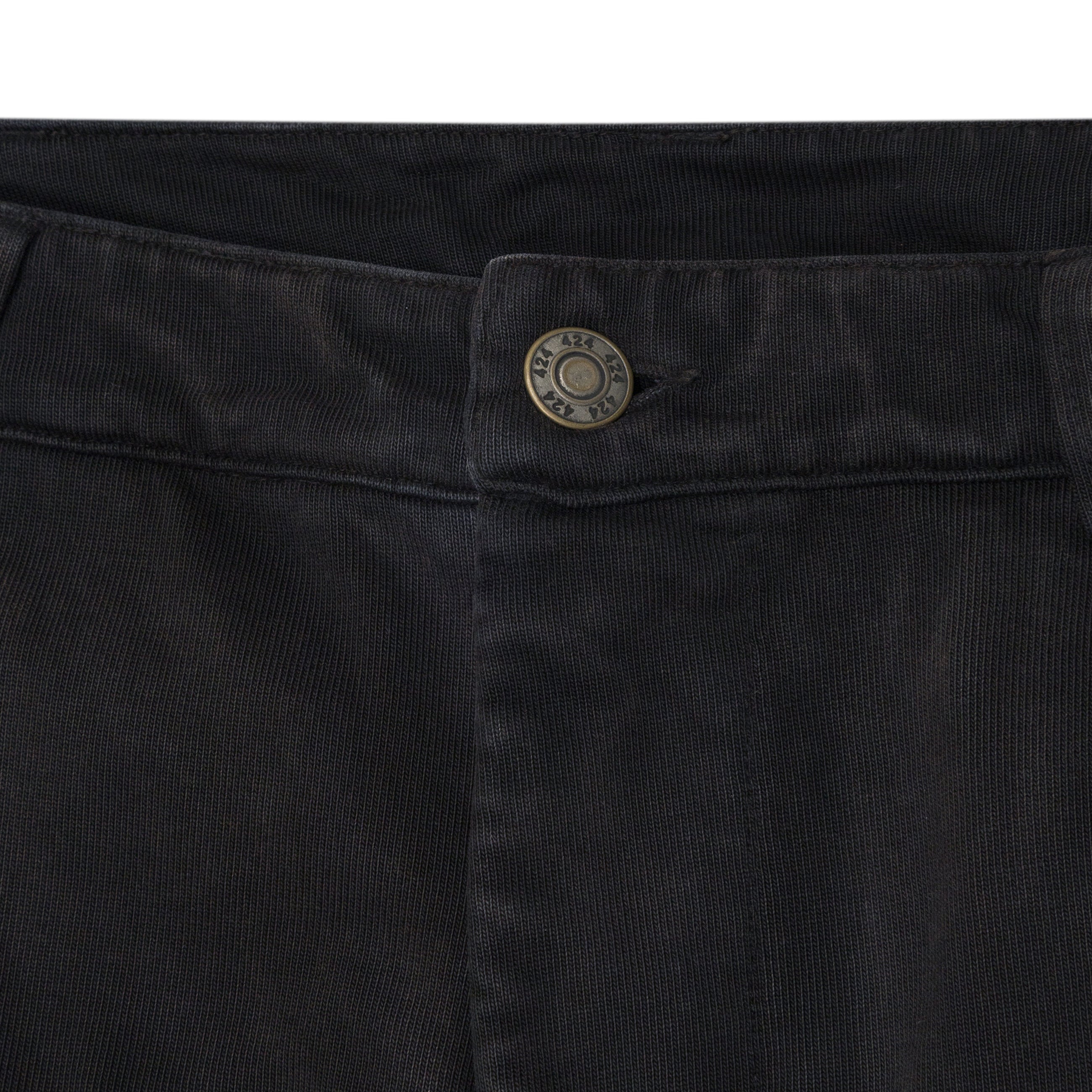 424 Ripped Bermuda Shorts Black Black