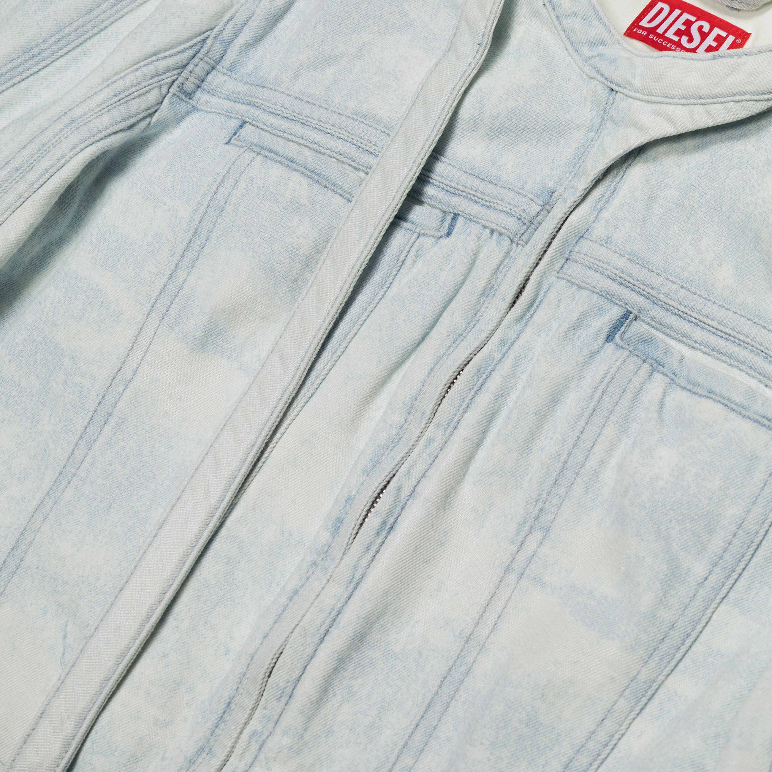 Diesel Cropped Denim Jacket Blue