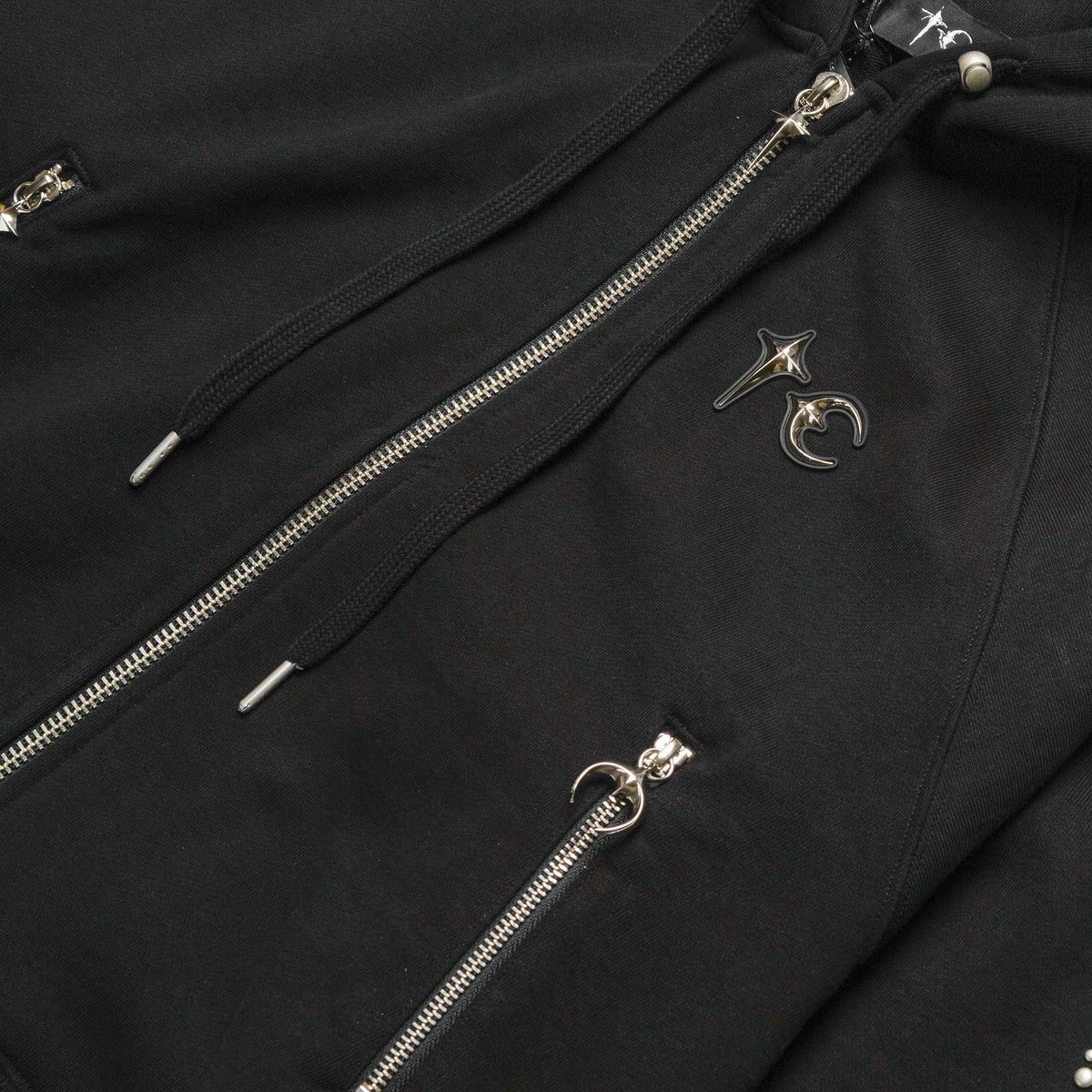 Thug Club Iron Steel Focus Zip-Up Hoodie Black