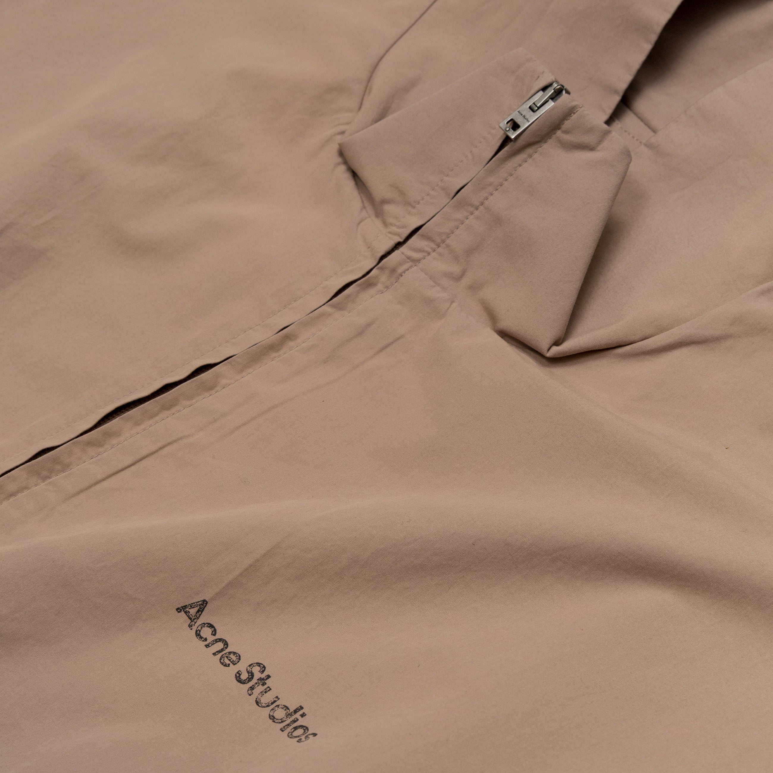 Acne Studios Logo Zip Jacket Mushroom Beige