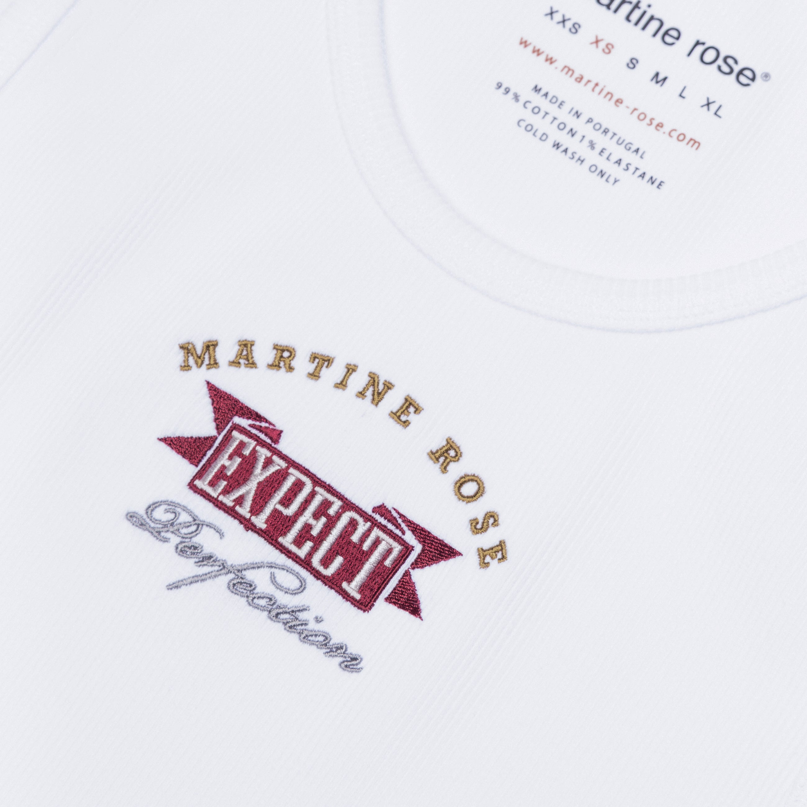 Martine Rose Ribbed Tank Top White