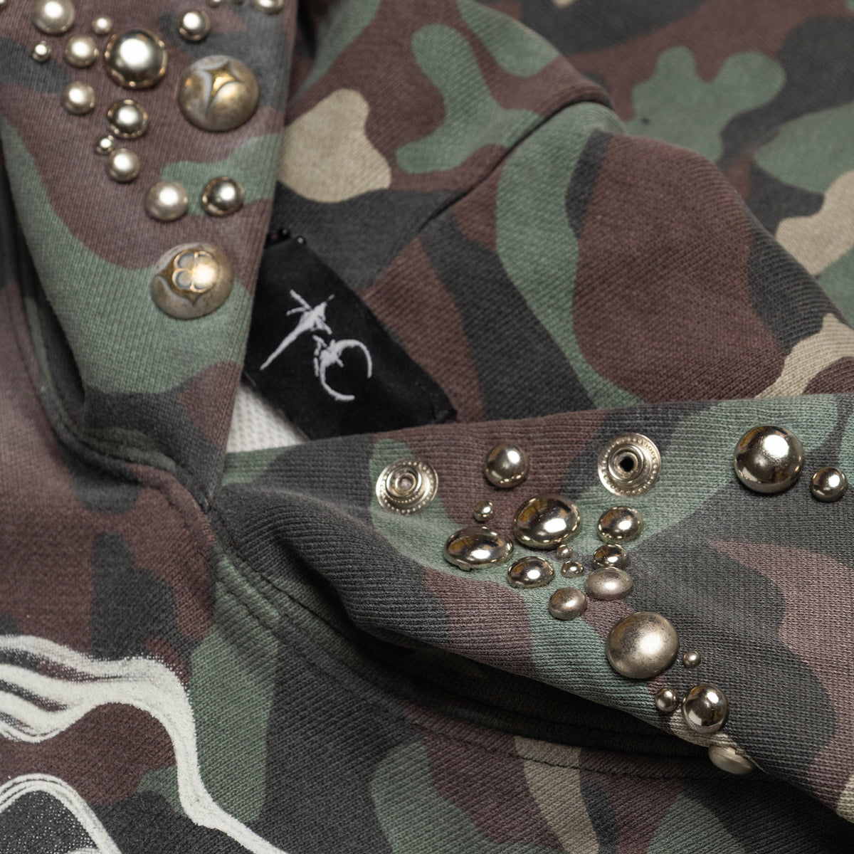 Thug Club Hotheaded Riding Skull Hoodie Camo