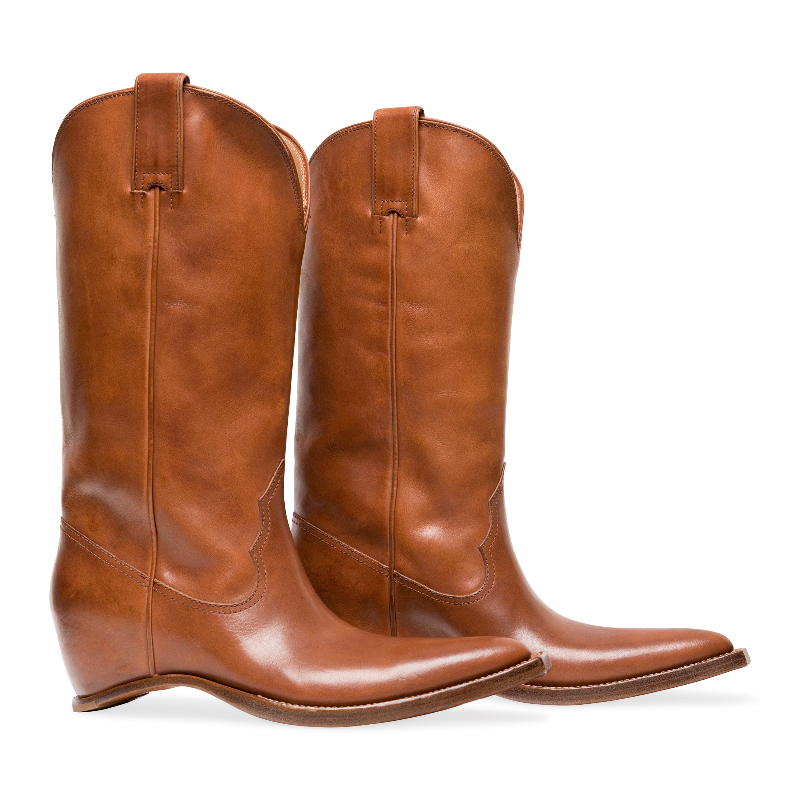 Maison Margiela Heel-Less Western High Boots H45 Brown