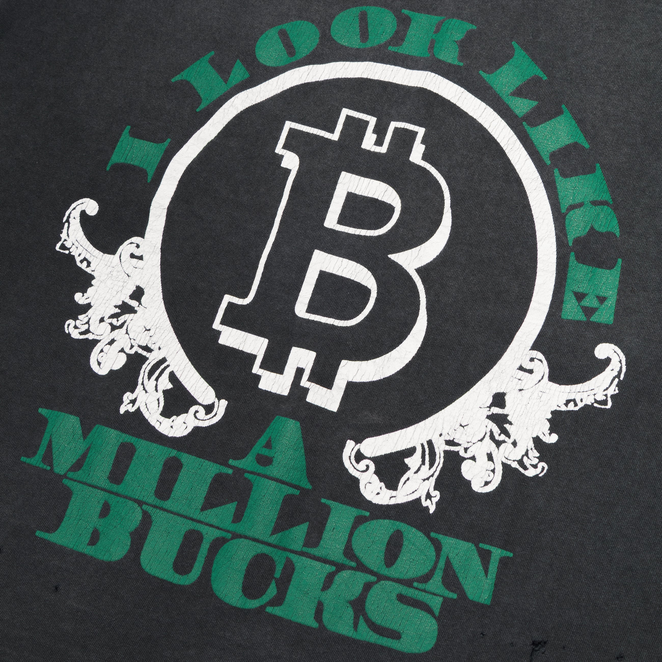 Satoshi Nakamoto Million Bucks Tee Black