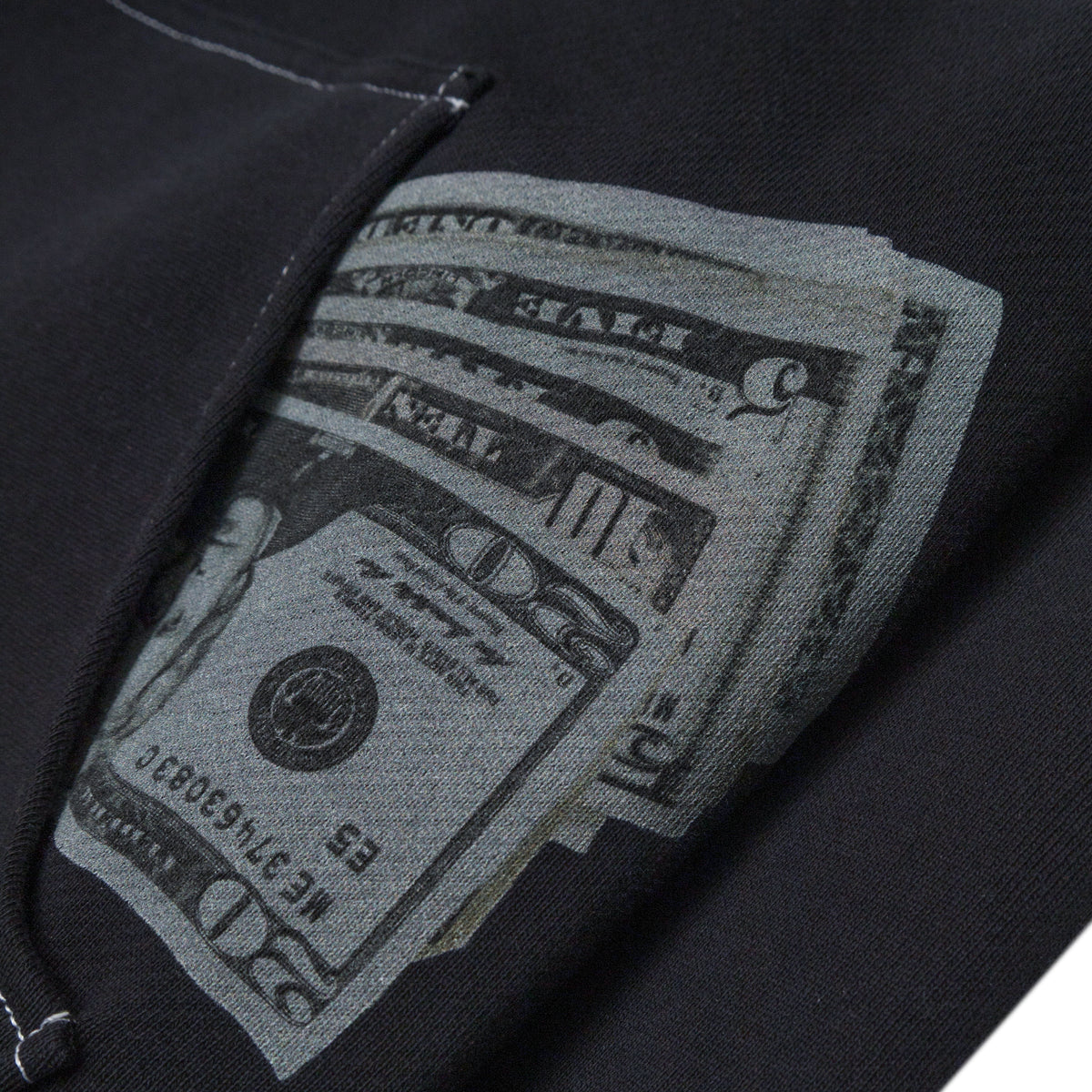 ERL Unisex Money Hoodie Knit Black