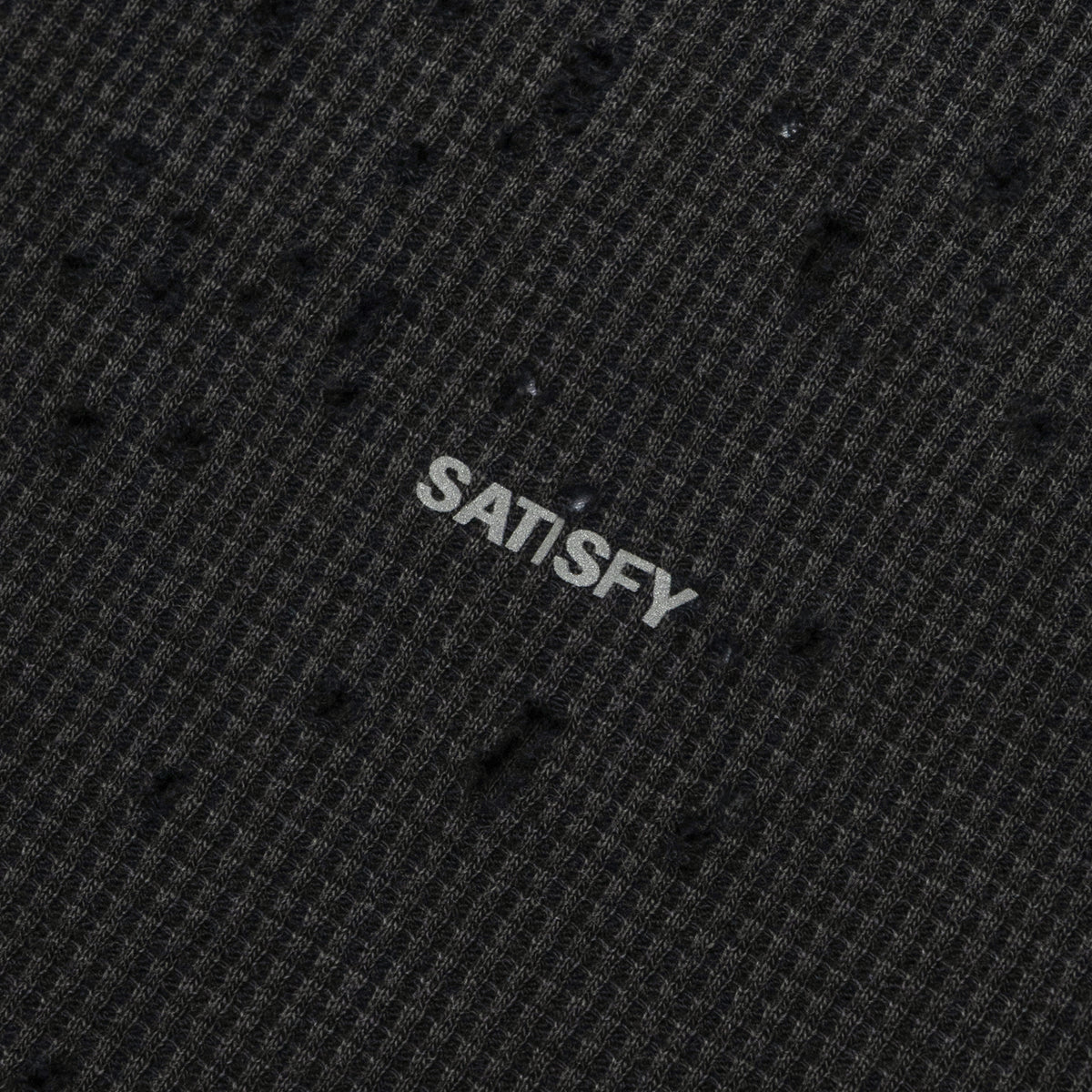 SATISFY Mothtech Waffle Long Tee Black